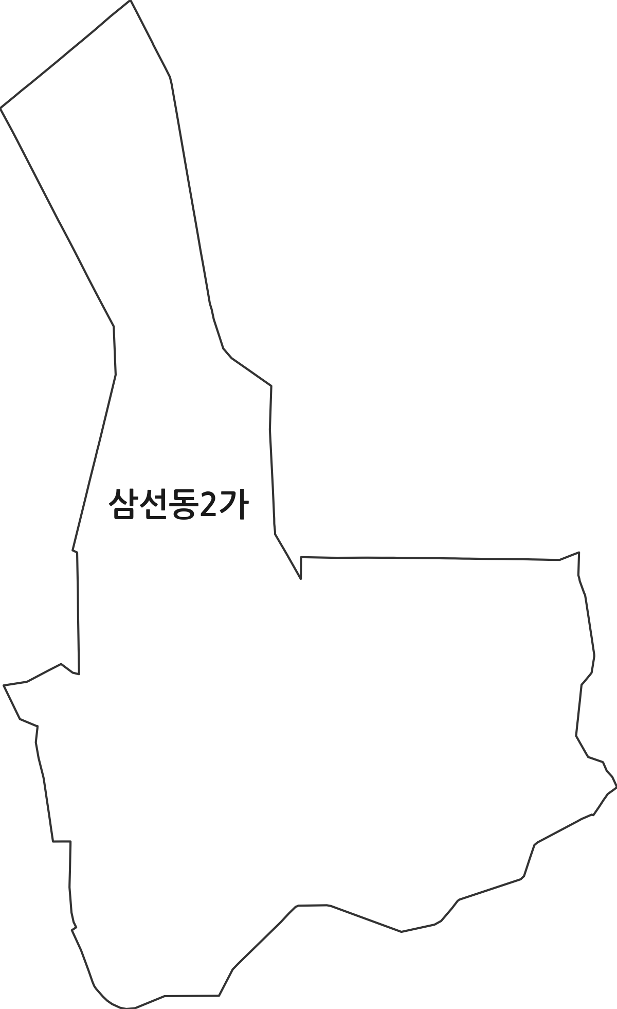 서울특별시 성북구 삼선동2가 법정동 행정구역 경계 지도