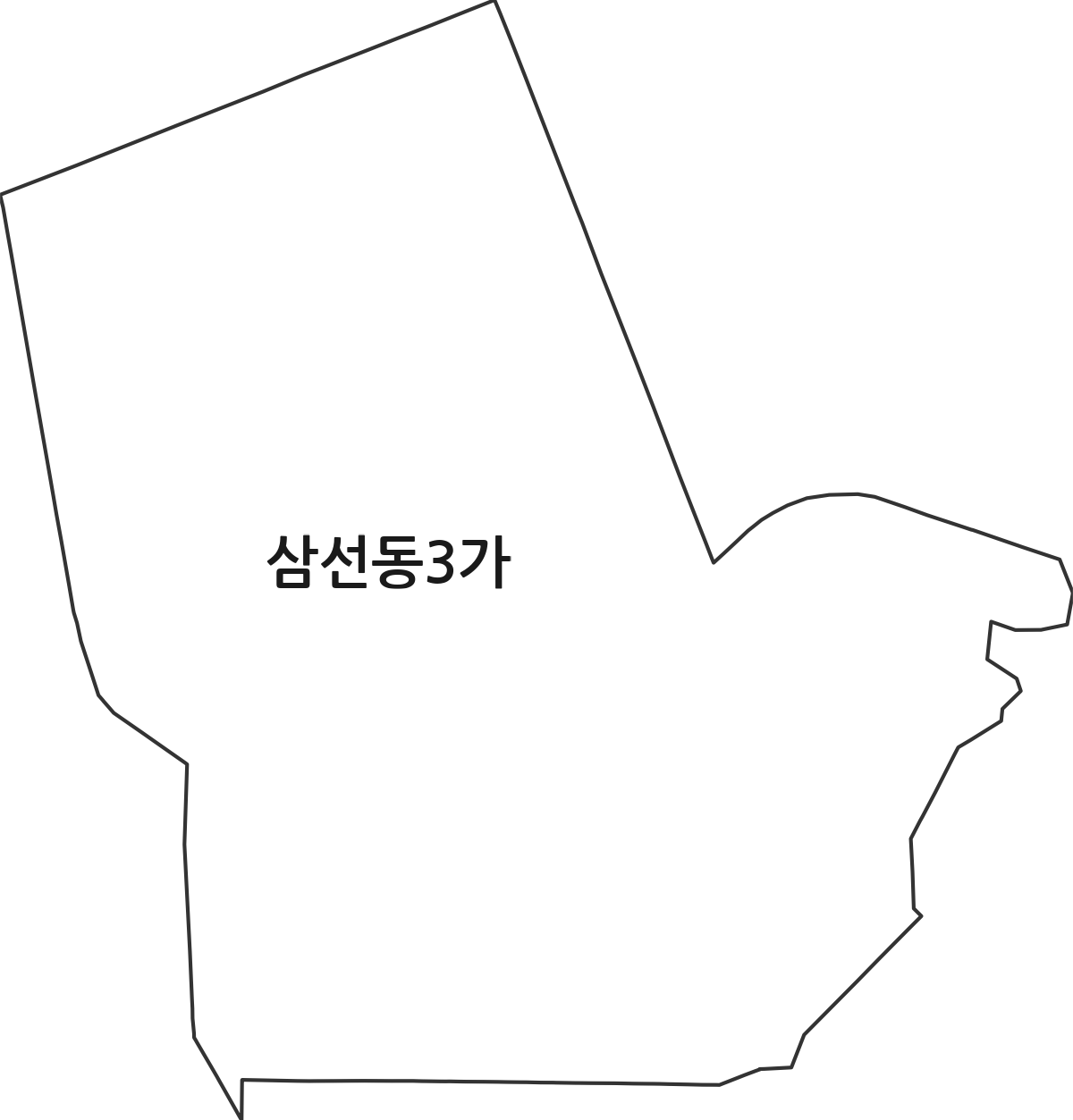 서울특별시 성북구 삼선동3가 법정동 행정구역 경계 지도