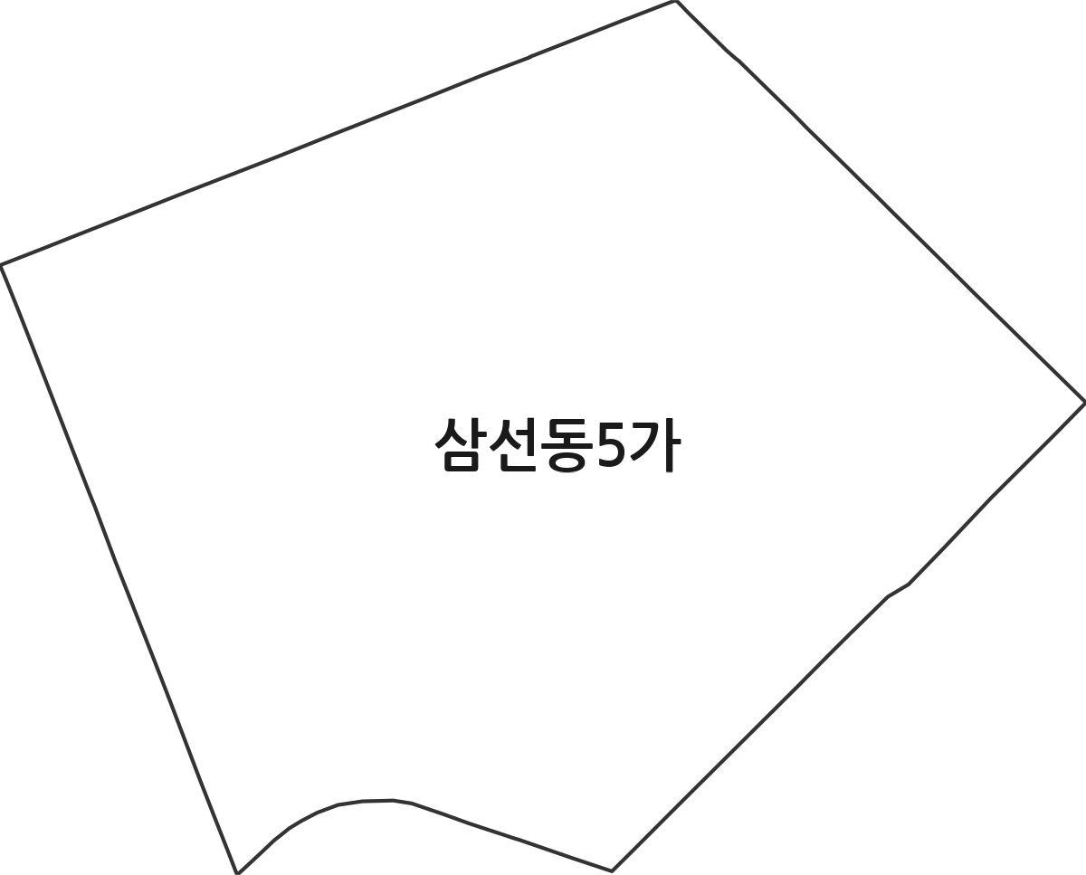 서울특별시 성북구 삼선동5가 법정동 행정구역 경계 지도