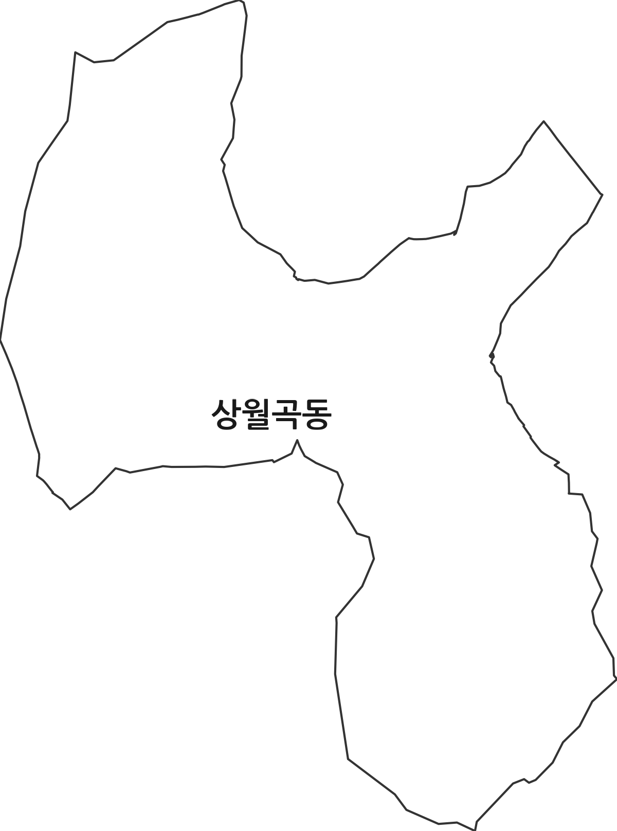 서울특별시 성북구 상월곡동 법정동 행정구역 경계 지도
