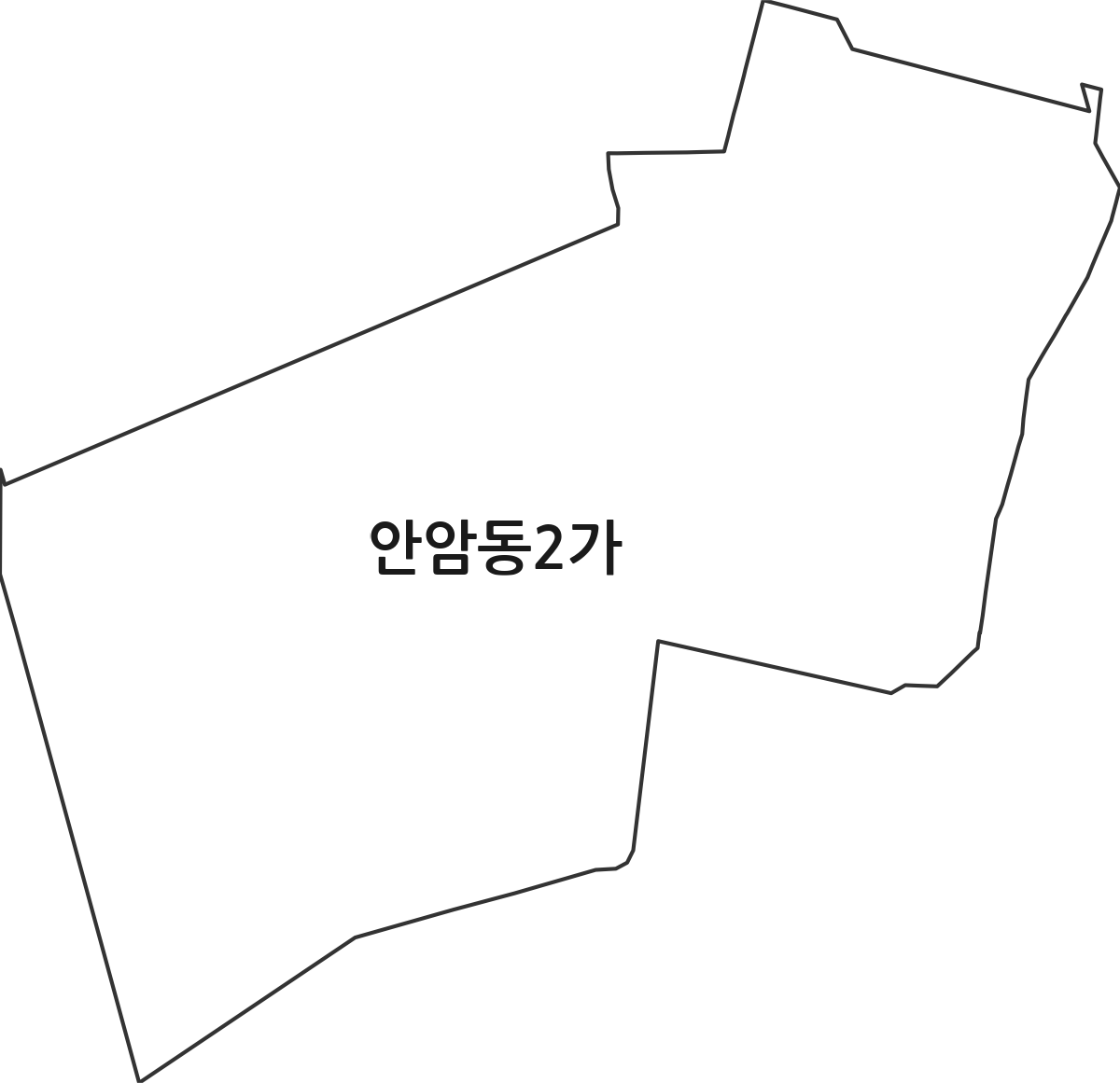 서울특별시 성북구 안암동2가 법정동 행정구역 경계 지도