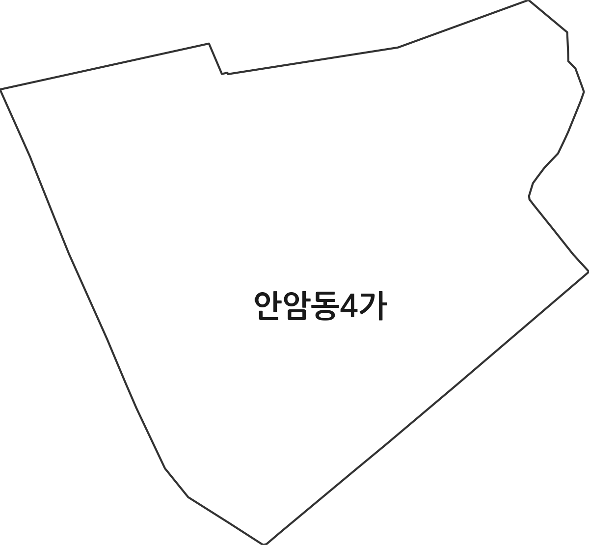 서울특별시 성북구 안암동4가 법정동 행정구역 경계 지도