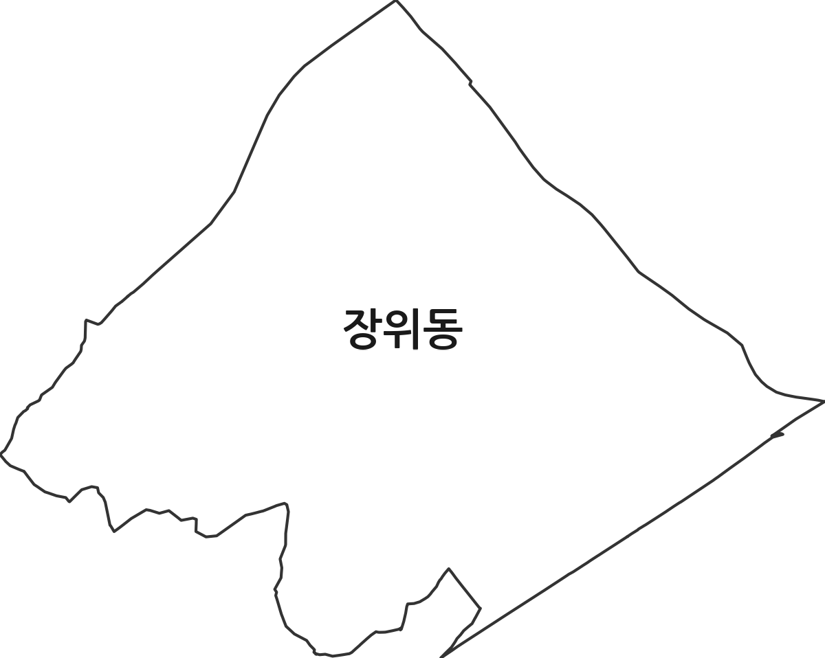 서울특별시 성북구 장위동 법정동 행정구역 경계 지도