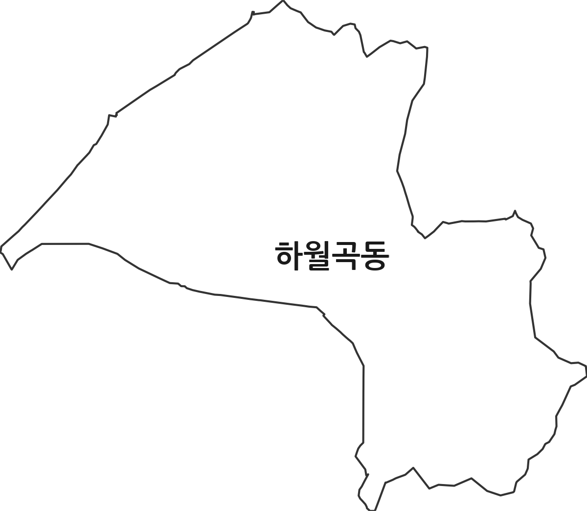 서울특별시 성북구 하월곡동 법정동 행정구역 경계 지도