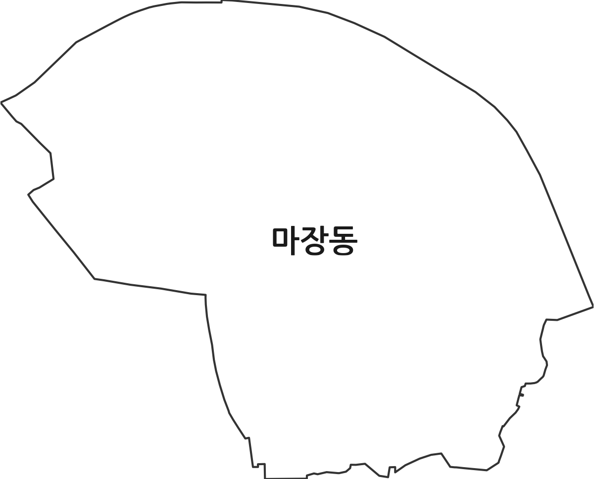 서울특별시 성동구 마장동 행정동 행정구역 경계 지도
