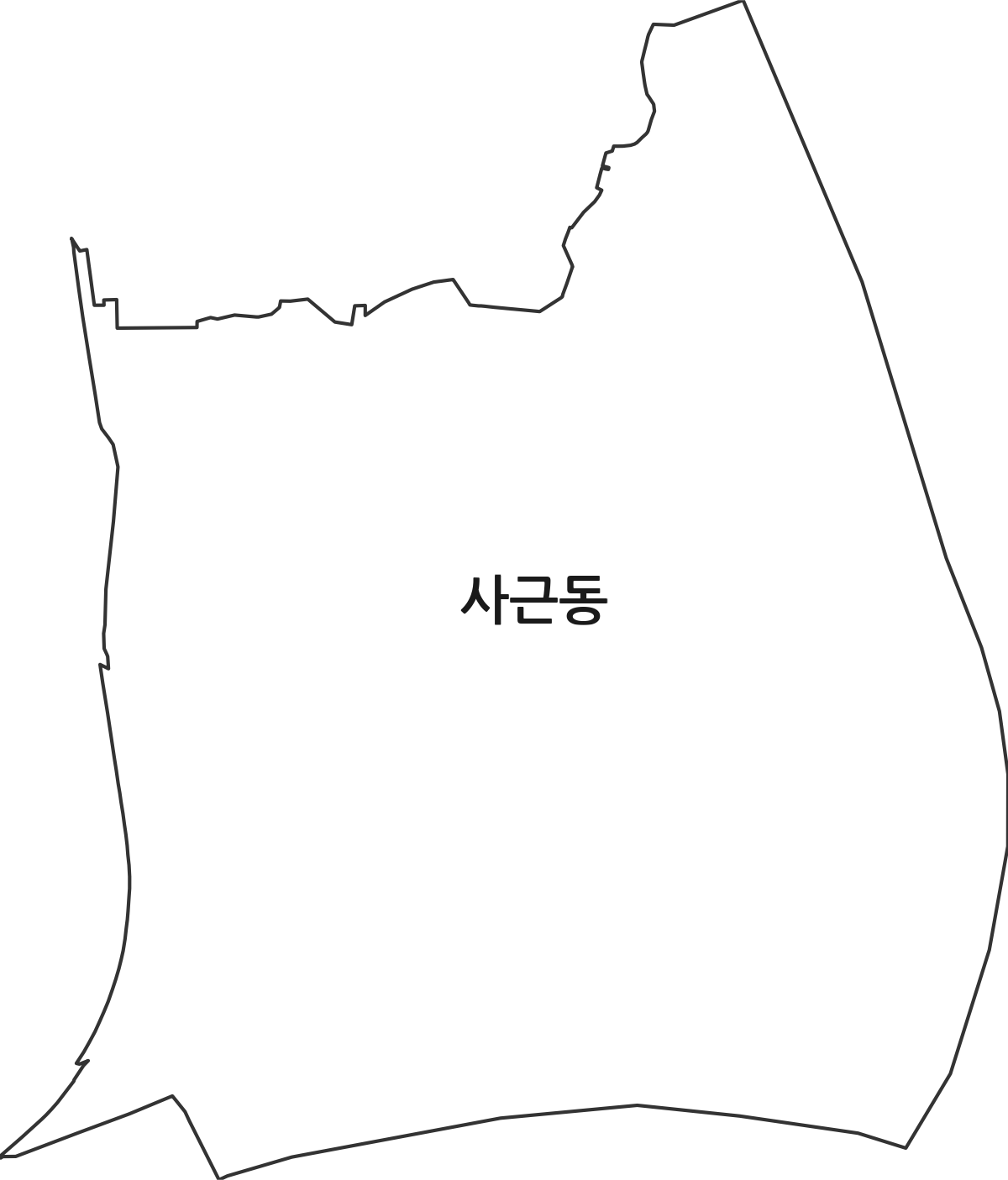 서울특별시 성동구 사근동 행정동 행정구역 경계 지도