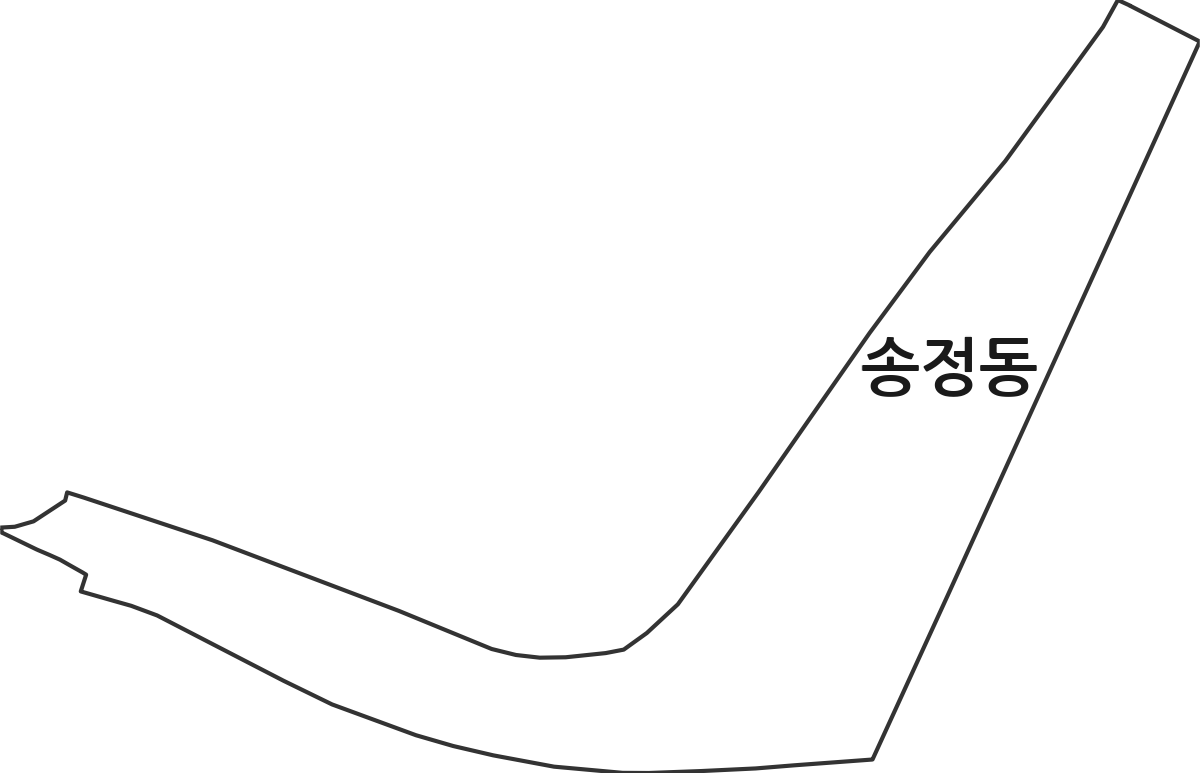서울특별시 성동구 송정동 행정동 행정구역 경계 지도
