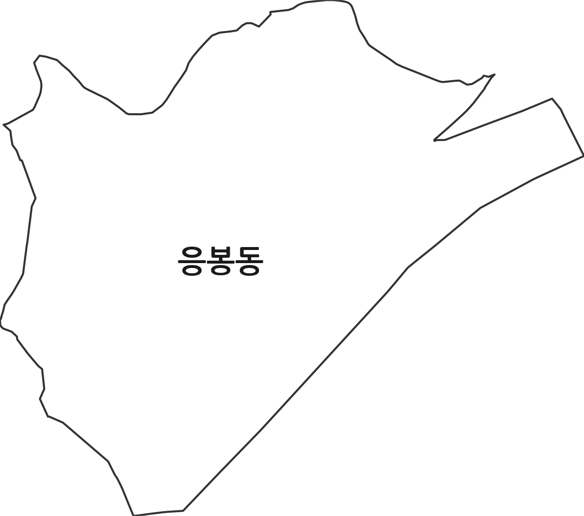 서울특별시 성동구 응봉동 행정동 행정구역 경계 지도