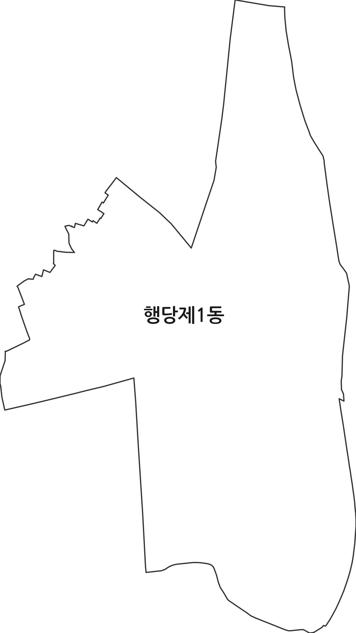 서울특별시 성동구 행당제1동 행정동 행정구역 경계 지도