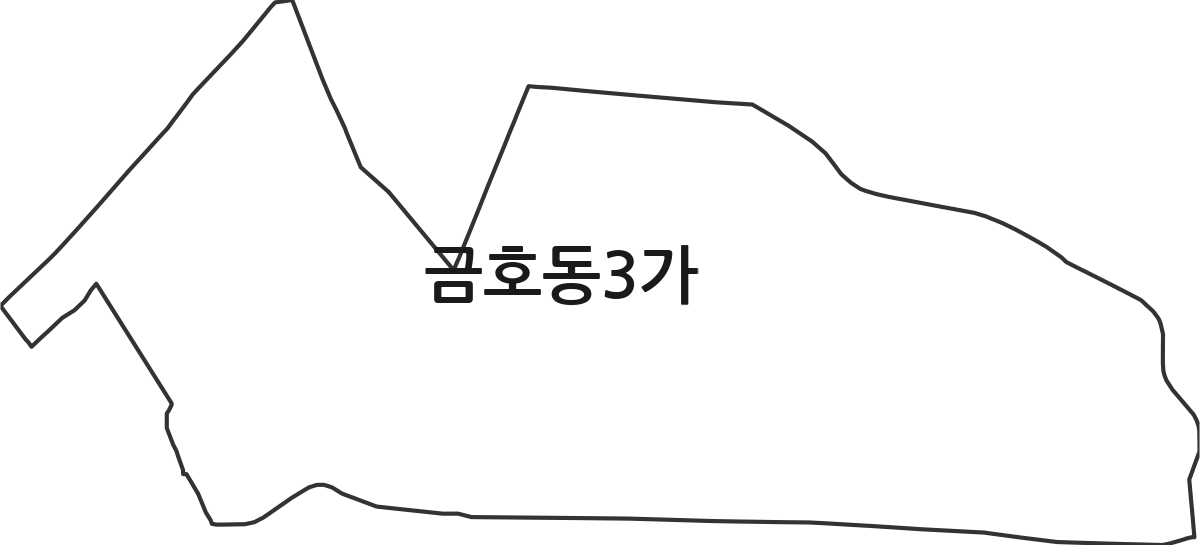 서울특별시 성동구 금호동3가 법정동 행정구역 경계 지도
