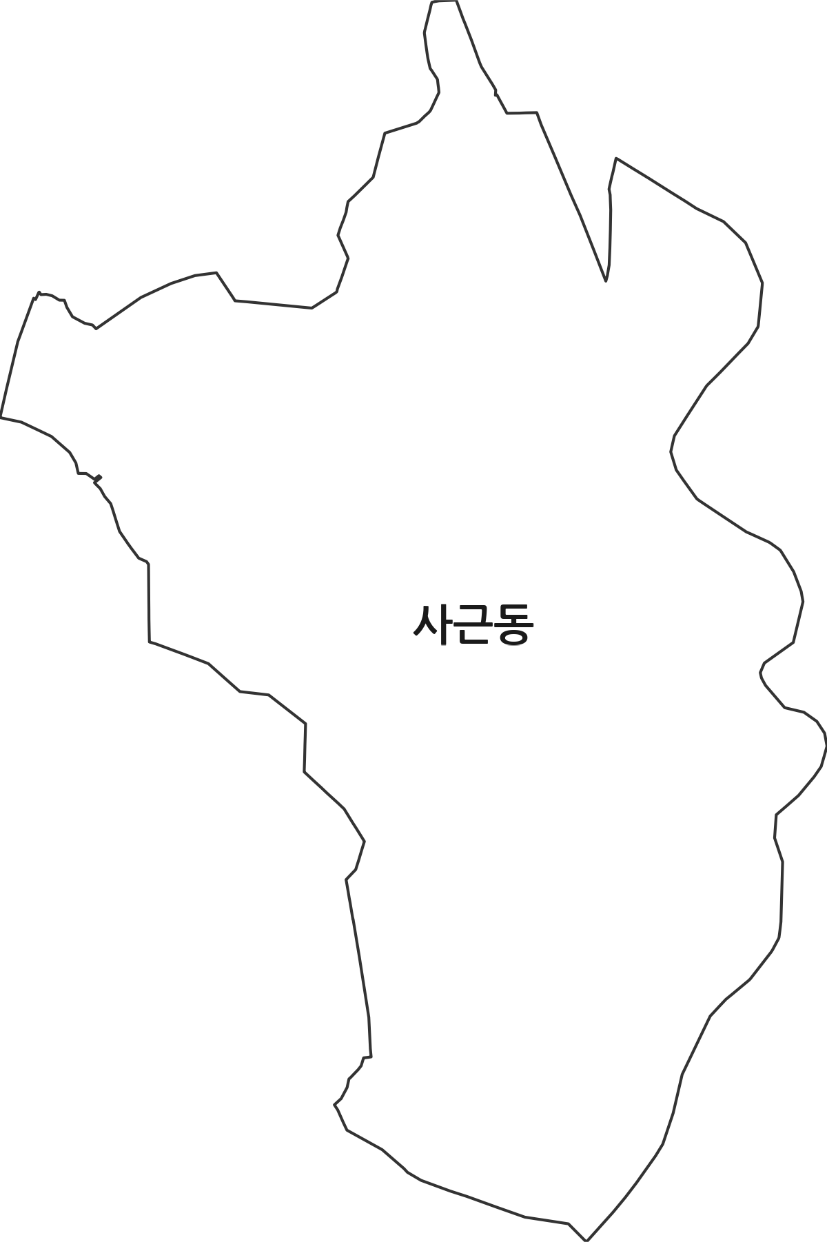서울특별시 성동구 사근동 법정동 행정구역 경계 지도