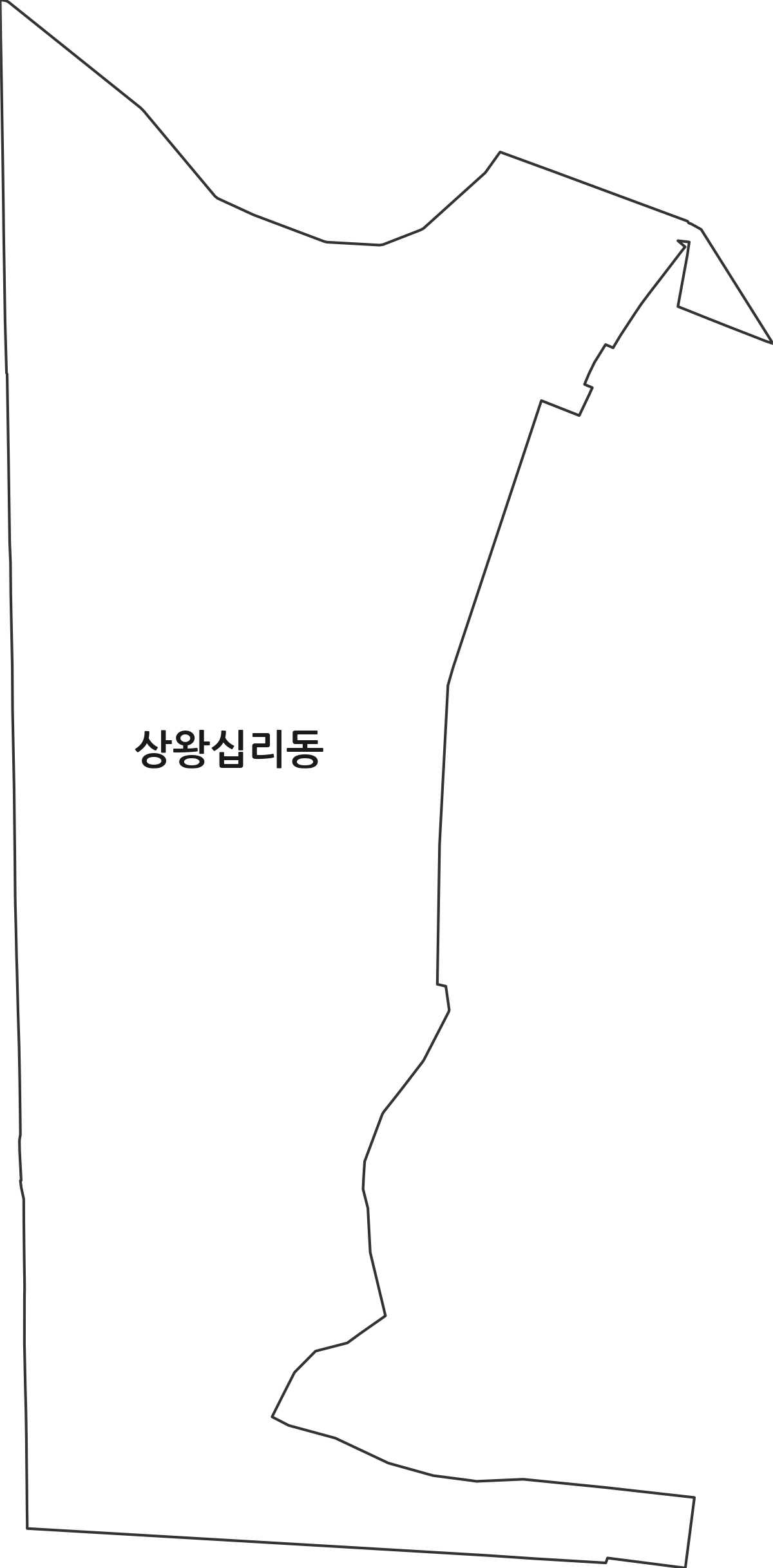 서울특별시 성동구 상왕십리동 법정동 행정구역 경계 지도