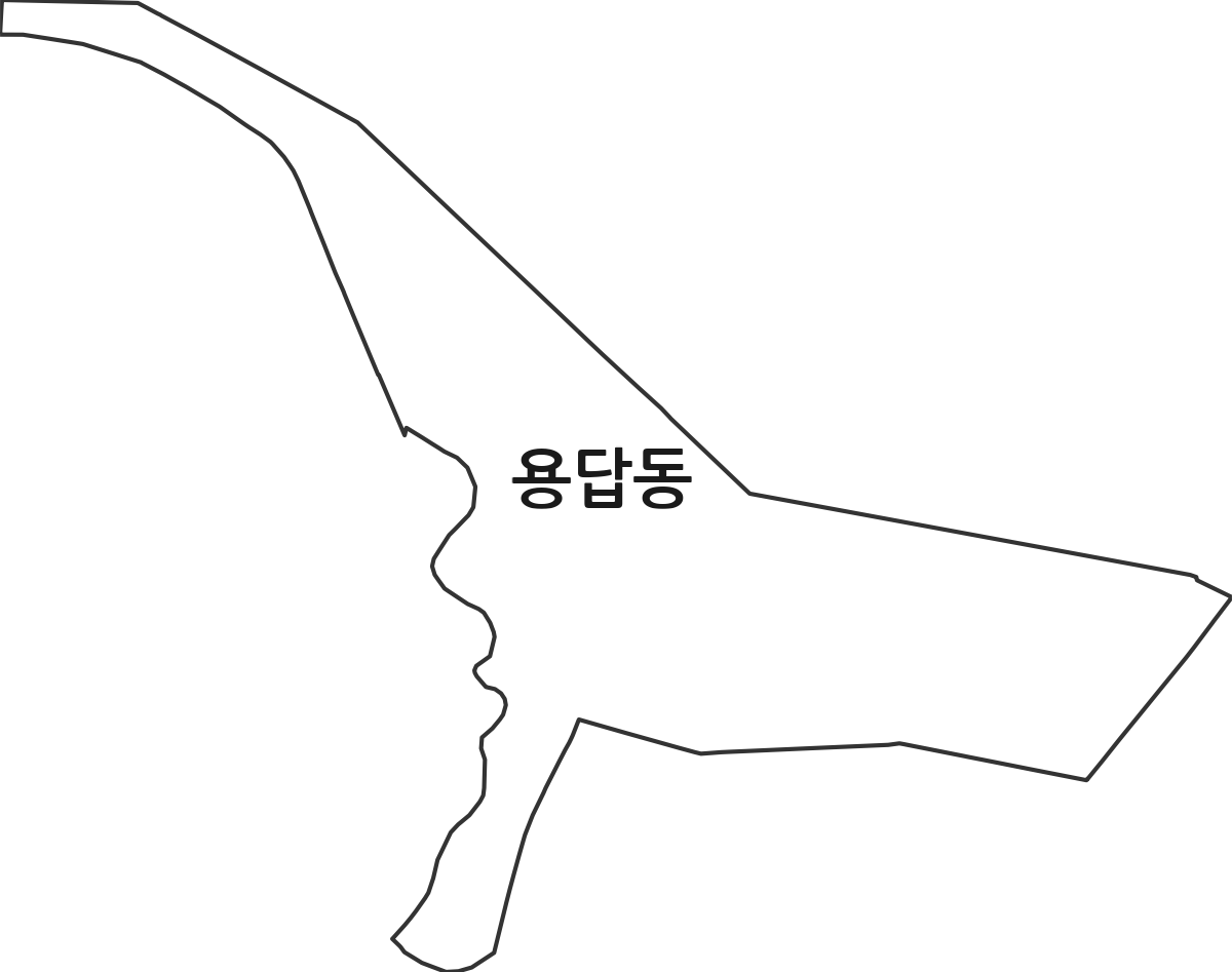 서울특별시 성동구 용답동 법정동 행정구역 경계 지도