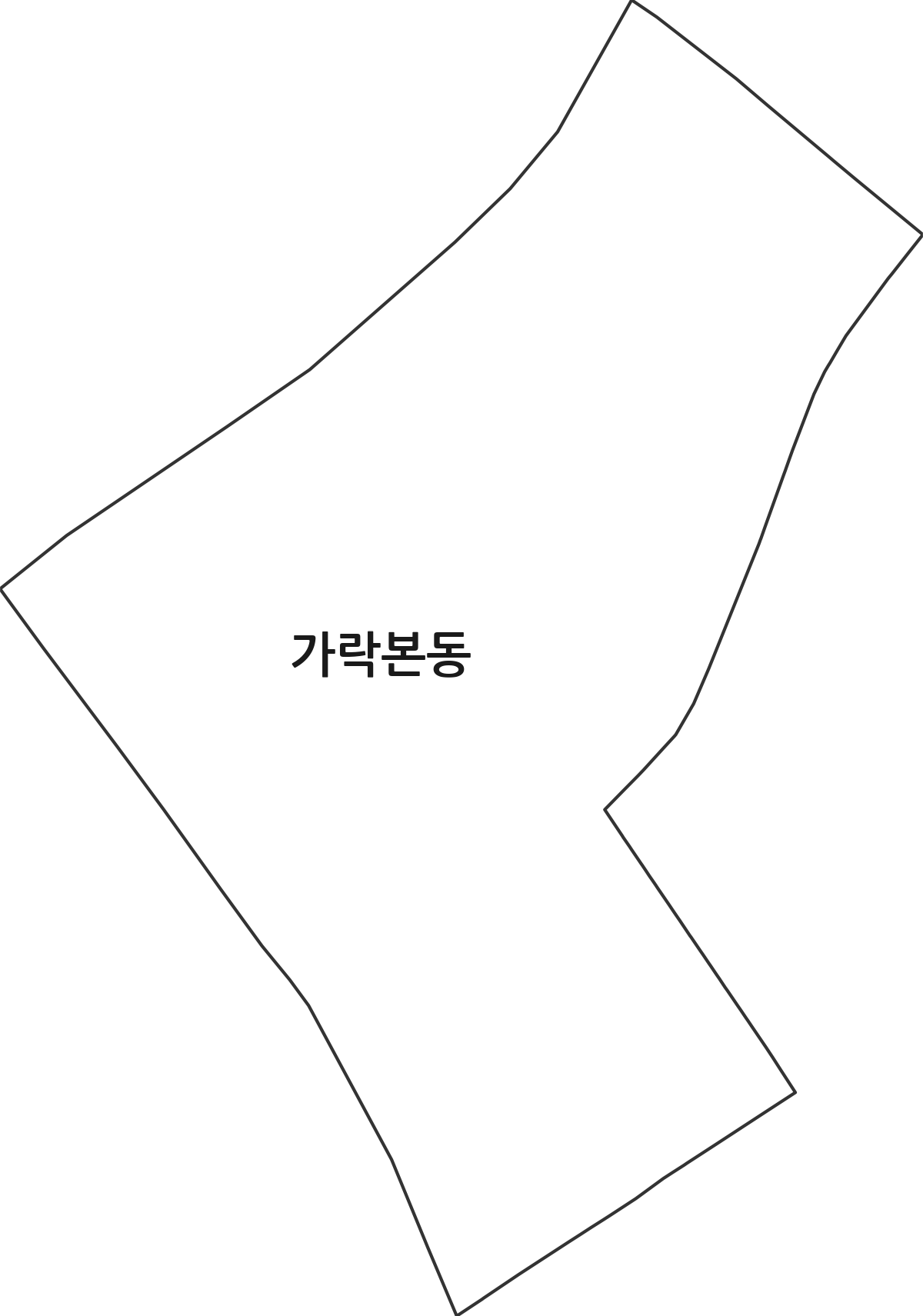 서울특별시 송파구 가락본동 행정동 행정구역 경계 지도