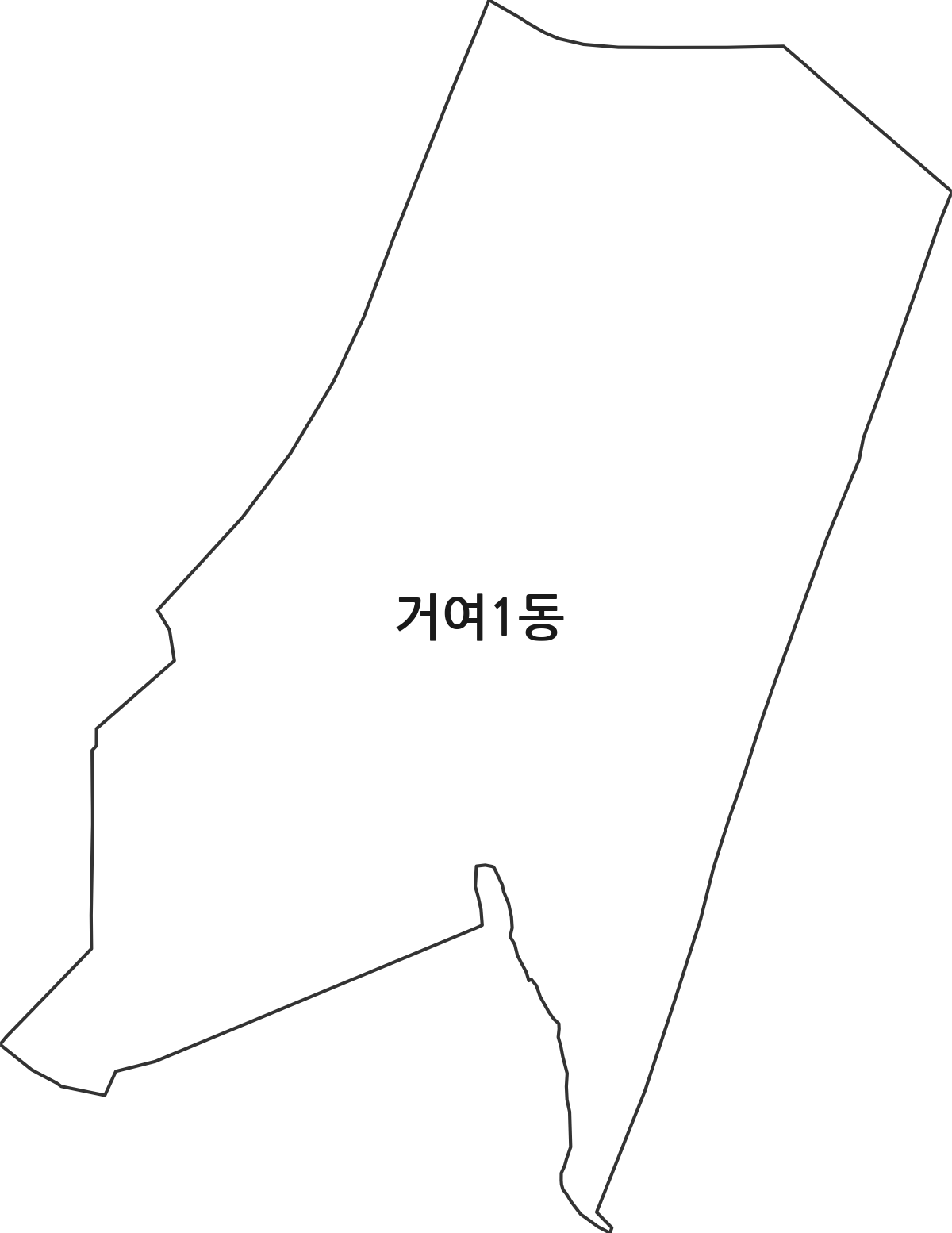 서울특별시 송파구 거여1동 행정동 행정구역 경계 지도