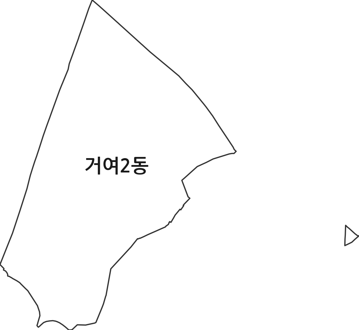 서울특별시 송파구 거여2동 행정동 행정구역 경계 지도