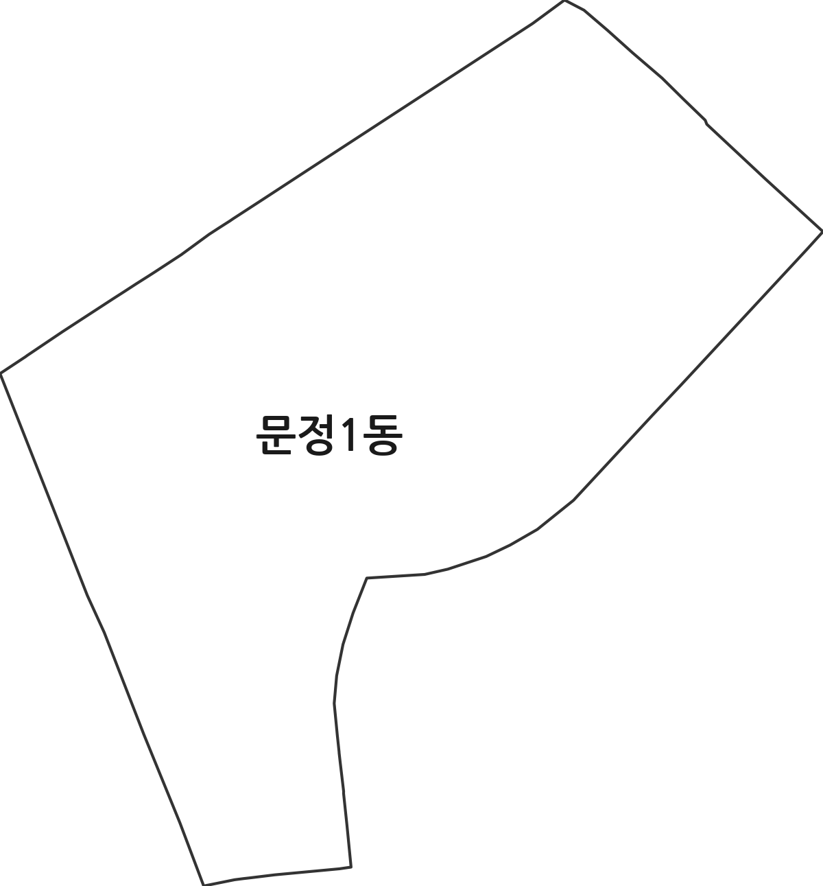 서울특별시 송파구 문정1동 행정동 행정구역 경계 지도