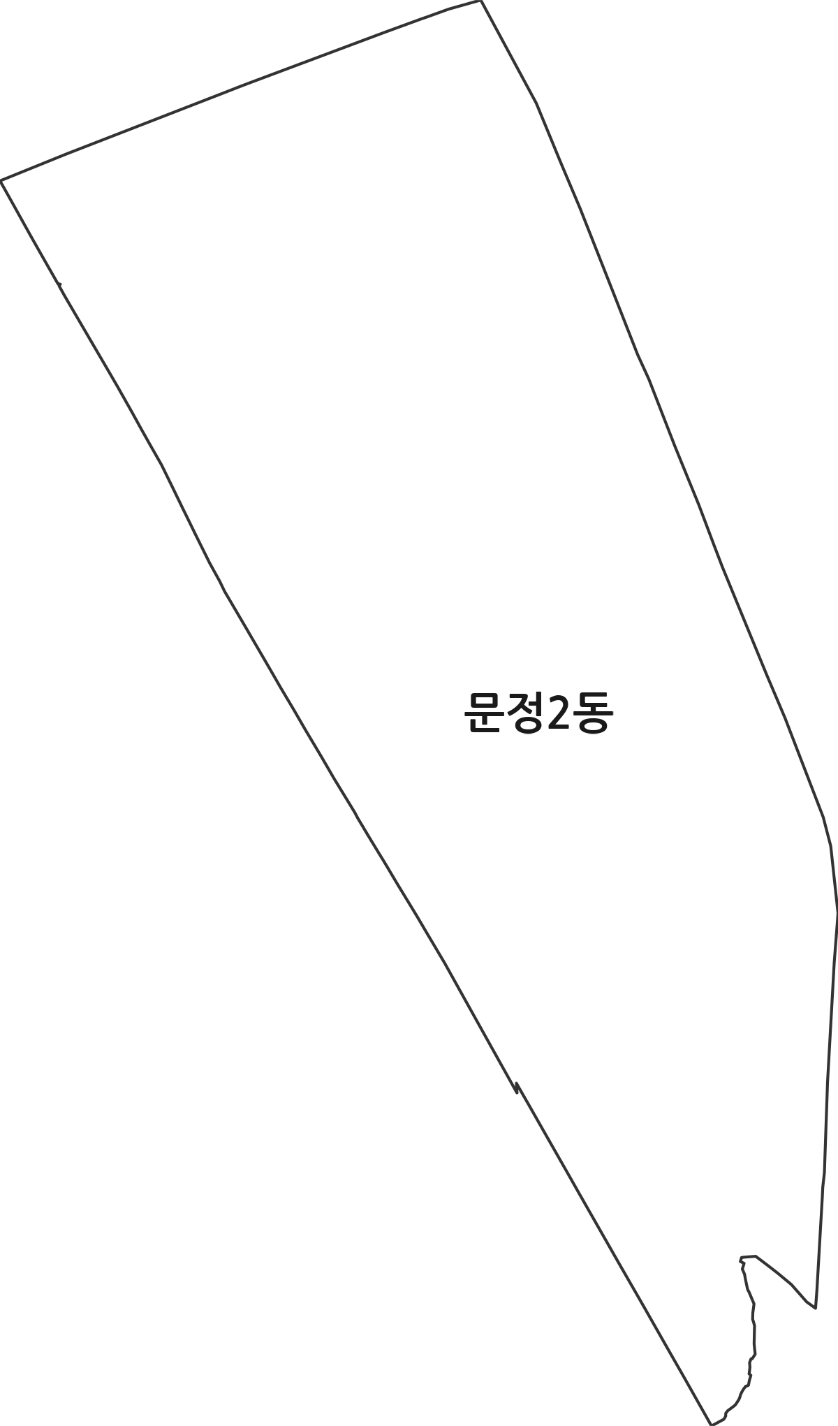 서울특별시 송파구 문정2동 행정동 행정구역 경계 지도
