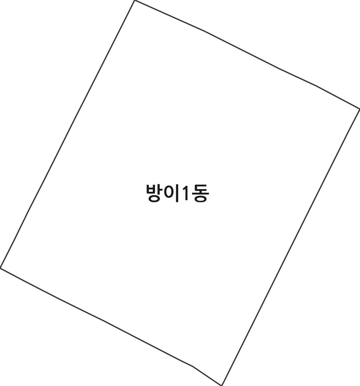 서울특별시 송파구 방이1동 행정동 행정구역 경계 지도