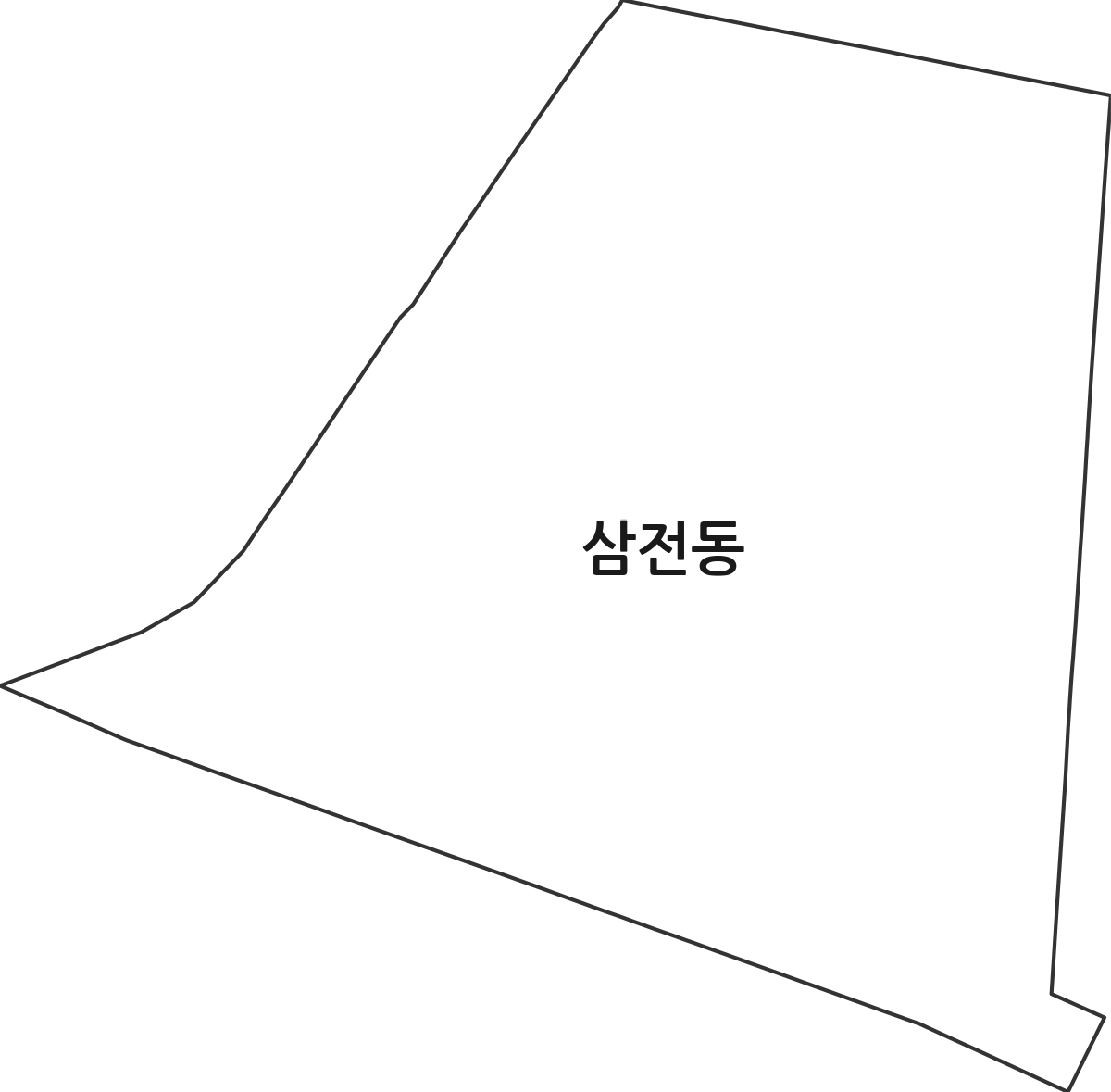 서울특별시 송파구 삼전동 행정동 행정구역 경계 지도