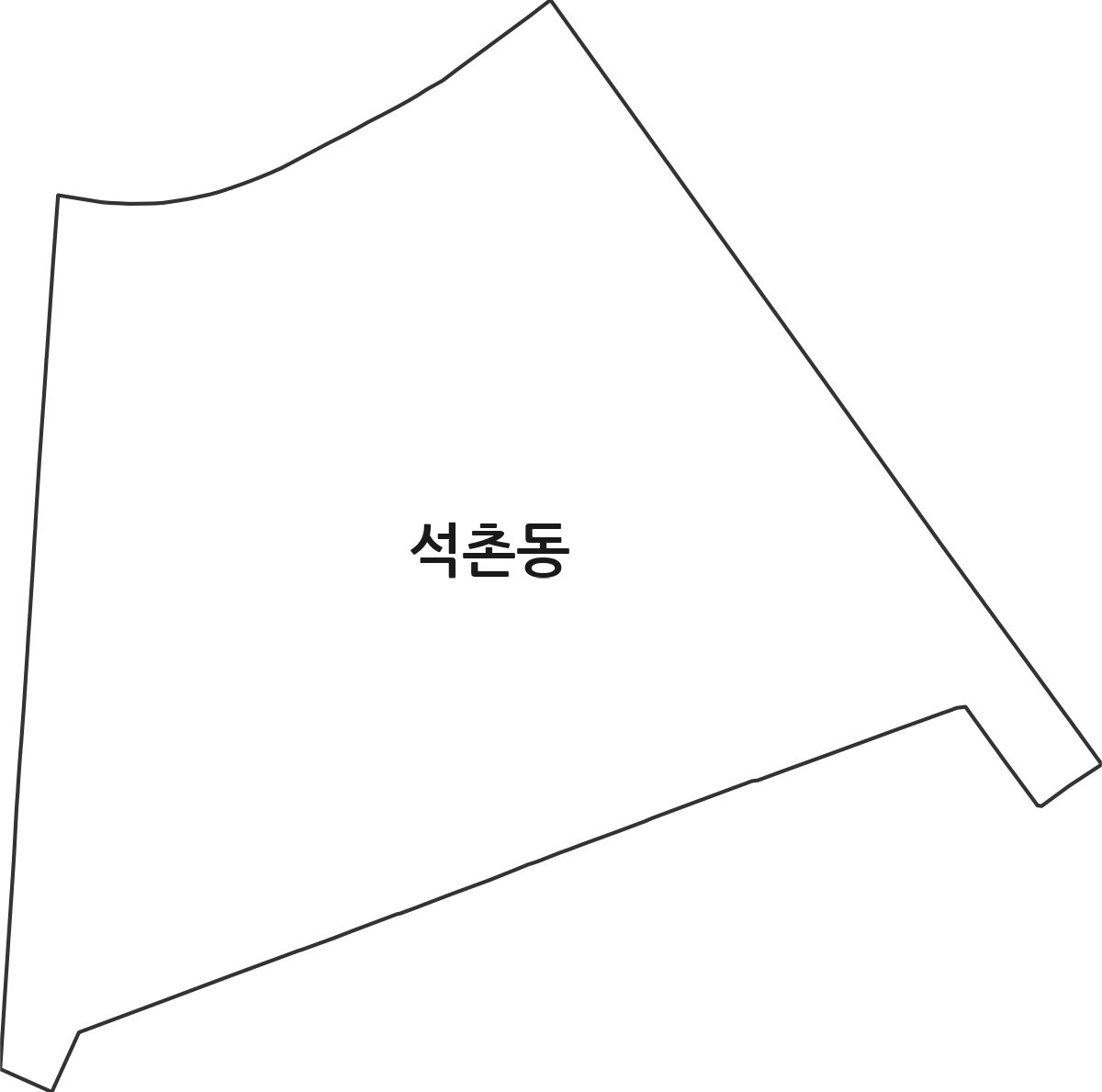 서울특별시 송파구 석촌동 행정동 행정구역 경계 지도