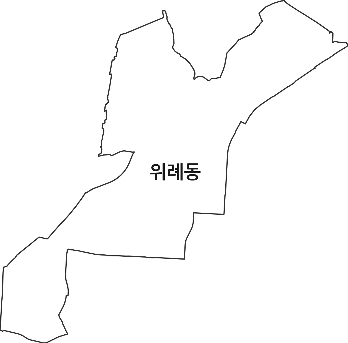 서울특별시 송파구 위례동 행정동 행정구역 경계 지도
