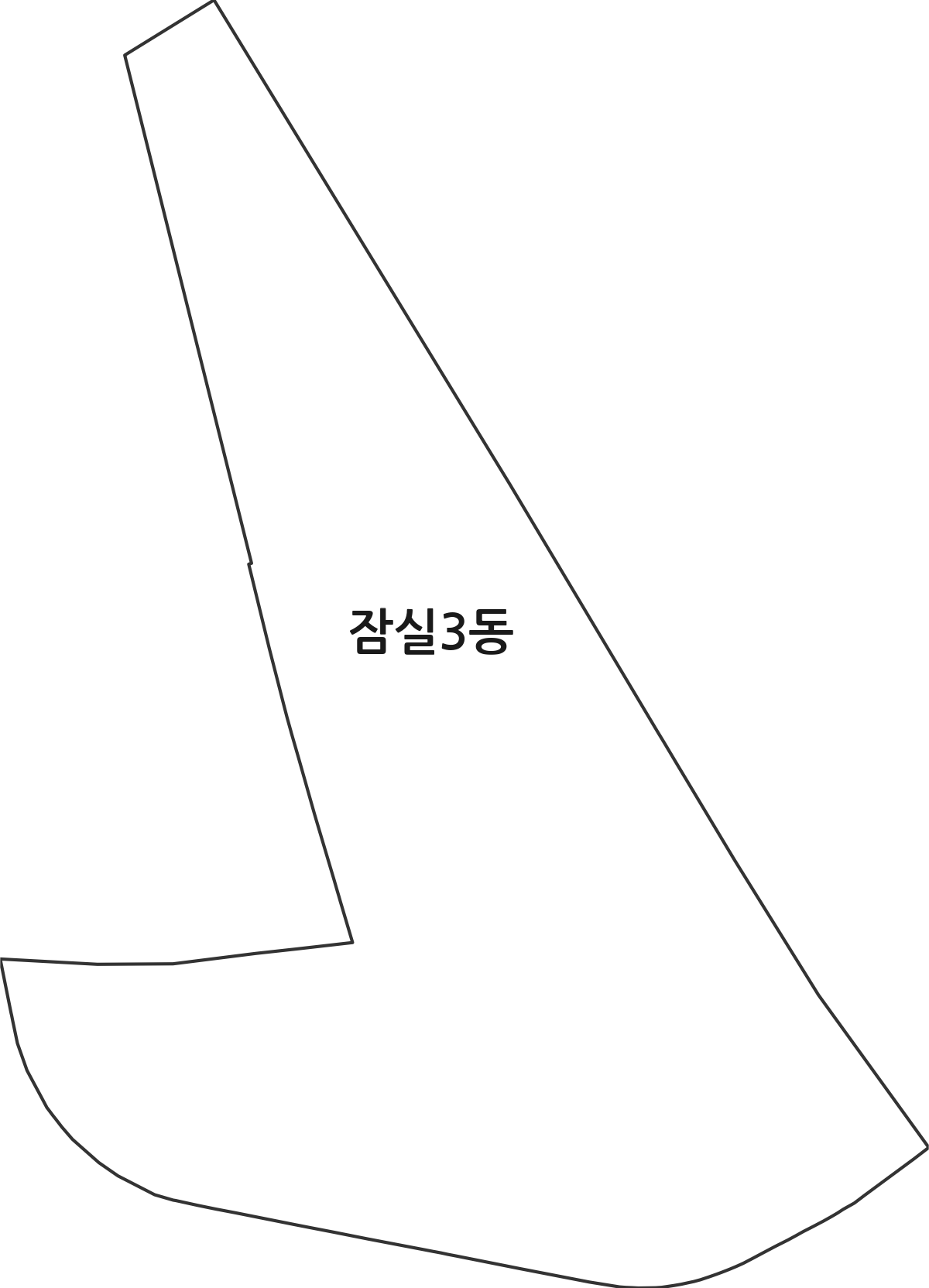 서울특별시 송파구 잠실3동 행정동 행정구역 경계 지도