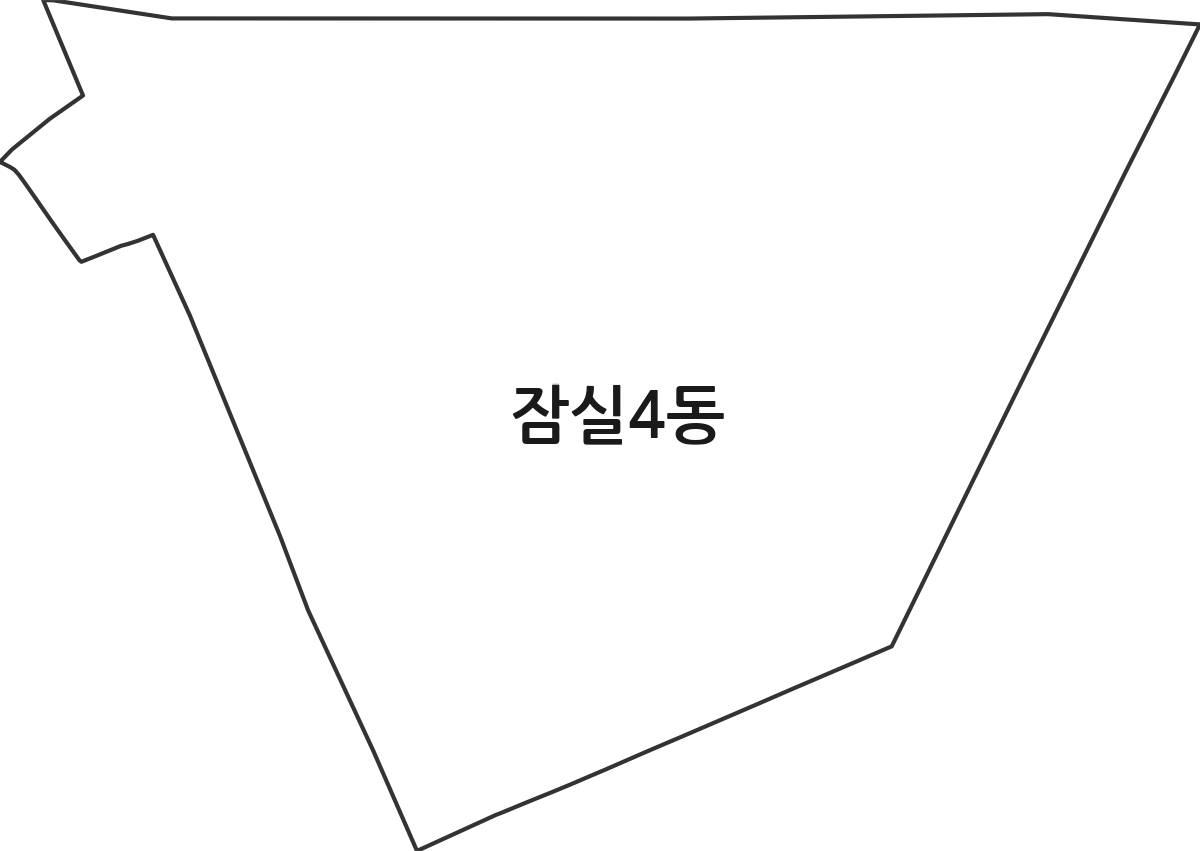 서울특별시 송파구 잠실4동 행정동 행정구역 경계 지도