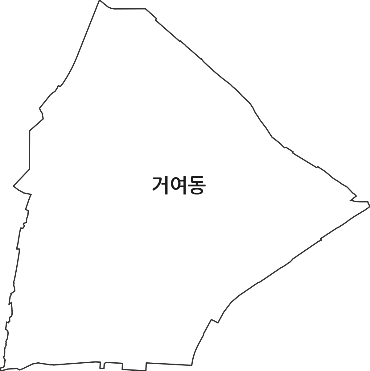서울특별시 송파구 거여동 법정동 행정구역 경계 지도