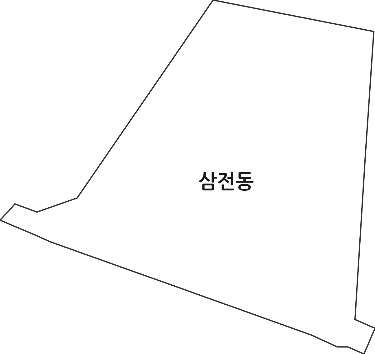 서울특별시 송파구 삼전동 법정동 행정구역 경계 지도