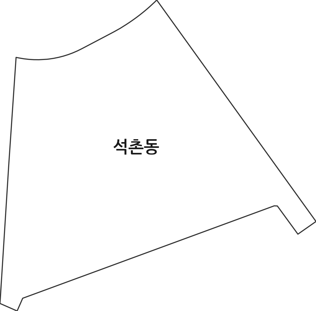 서울특별시 송파구 석촌동 법정동 행정구역 경계 지도