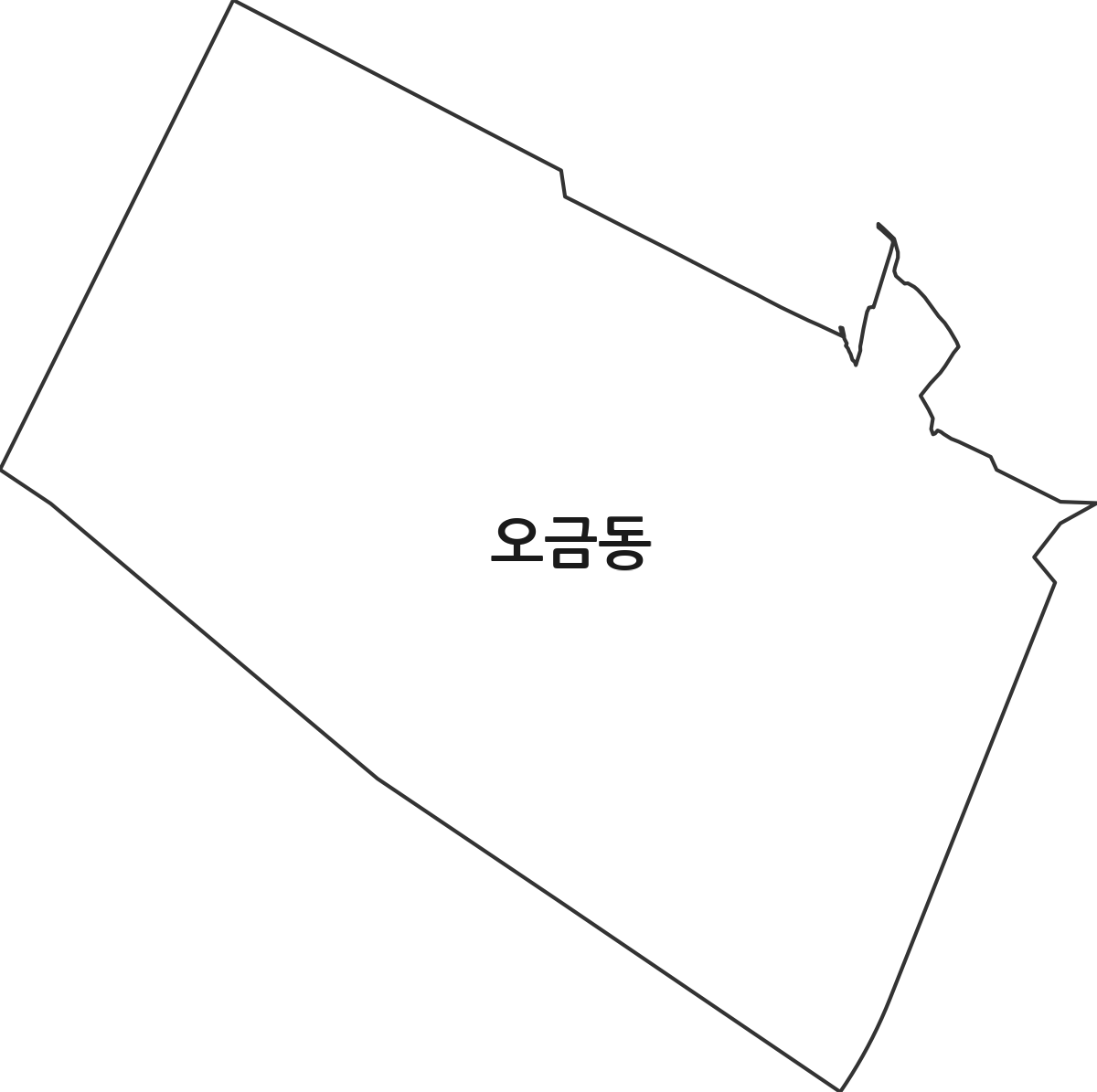 서울특별시 송파구 오금동 법정동 행정구역 경계 지도