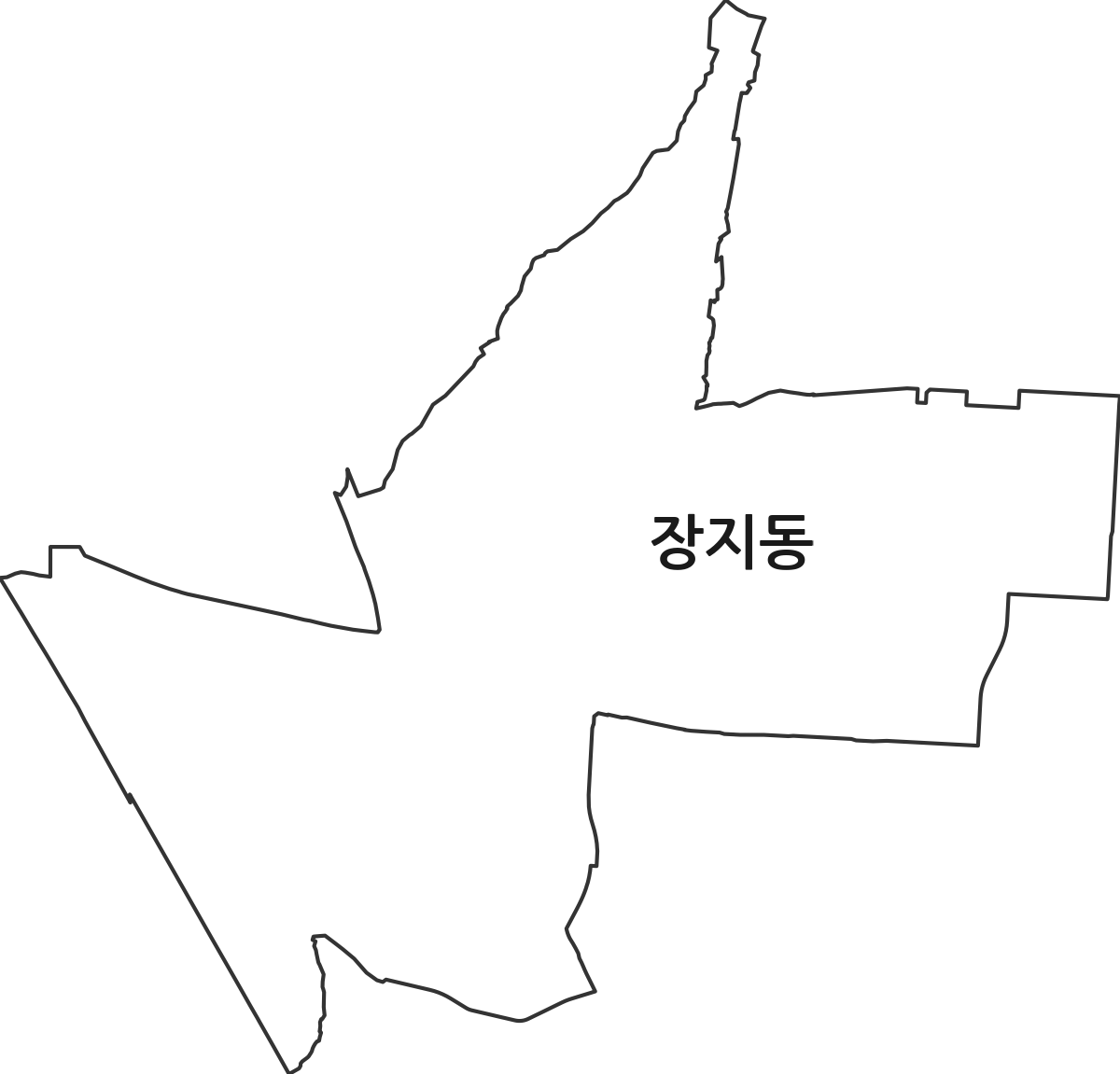 서울특별시 송파구 장지동 법정동 행정구역 경계 지도