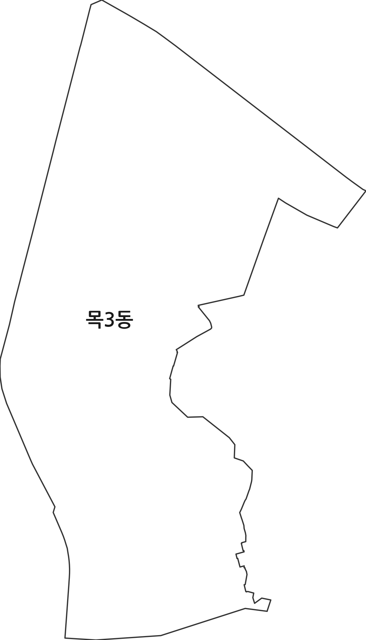 서울특별시 양천구 목3동 행정동 행정구역 경계 지도