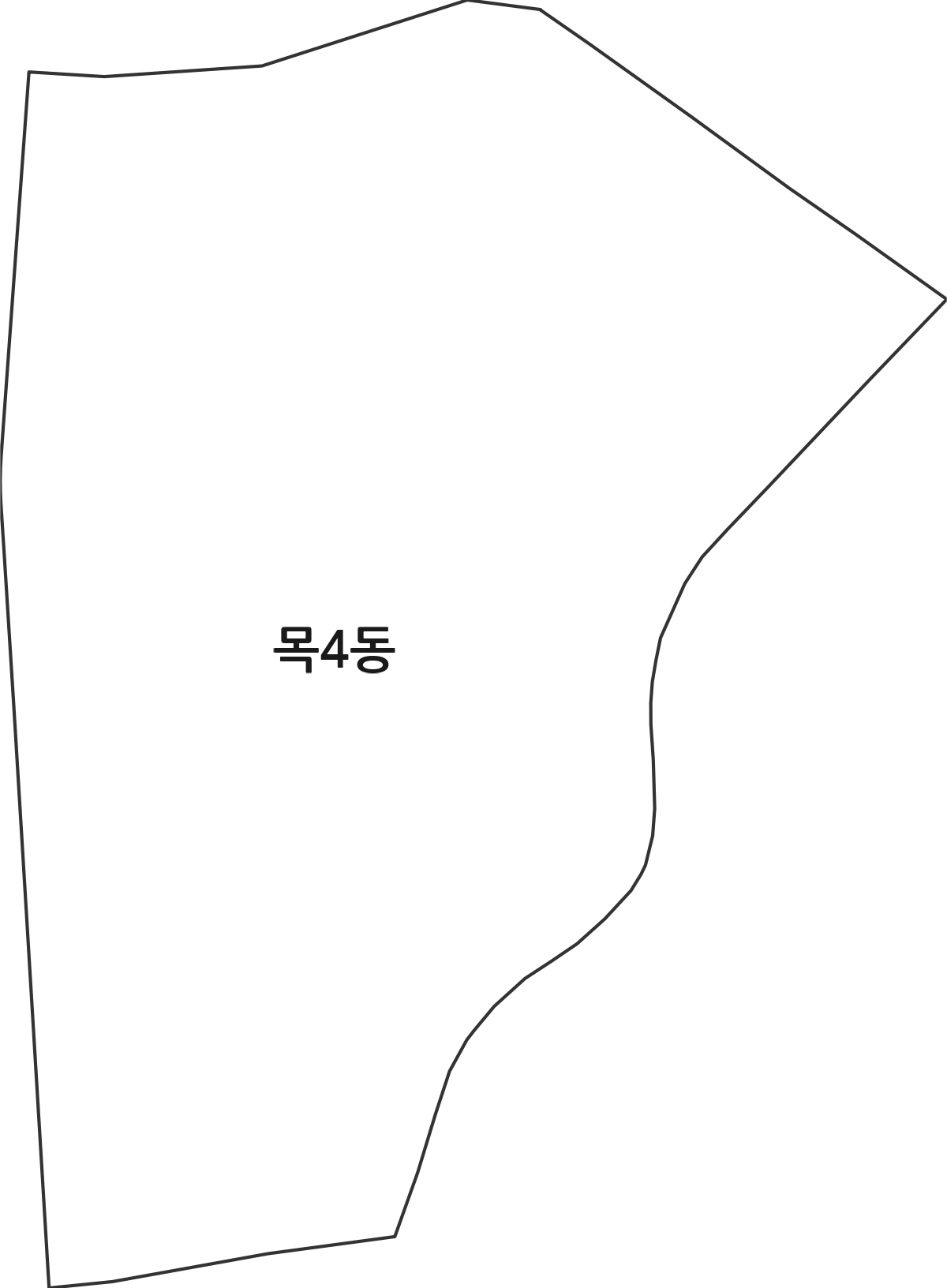 서울특별시 양천구 목4동 행정동 행정구역 경계 지도