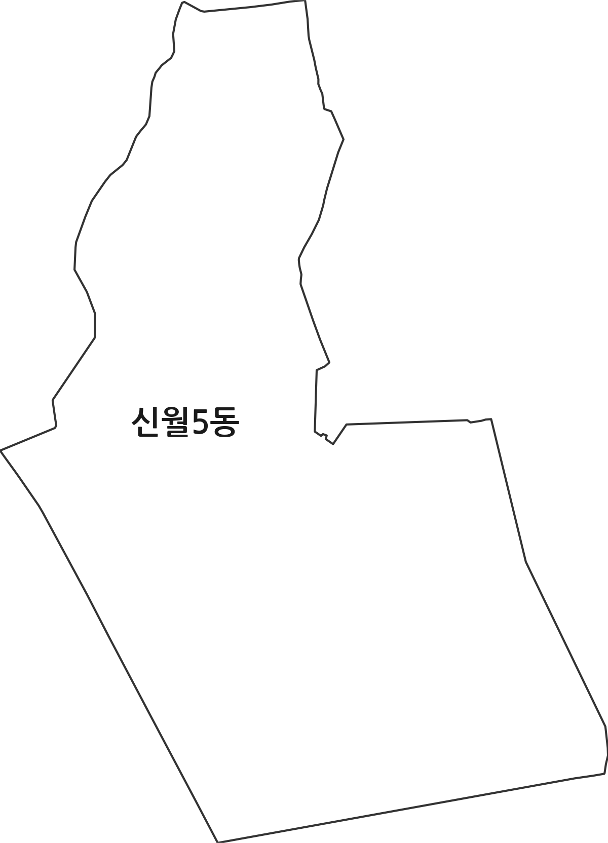 서울특별시 양천구 신월5동 행정동 행정구역 경계 지도