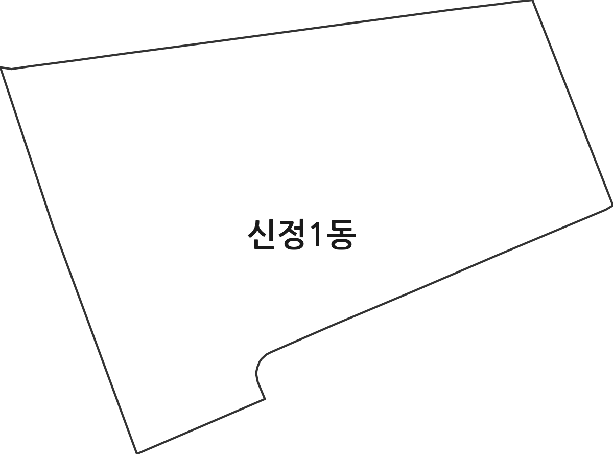 서울특별시 양천구 신정1동 행정동 행정구역 경계 지도