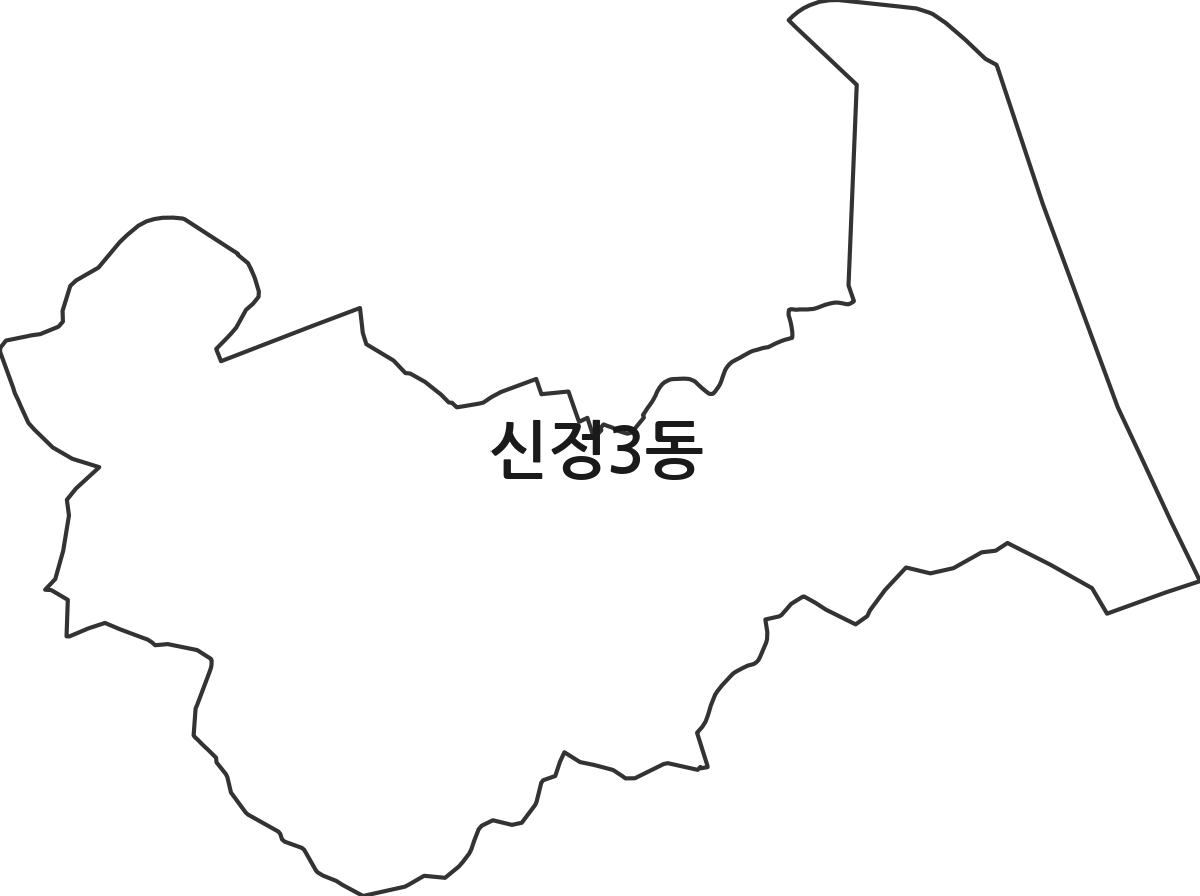 서울특별시 양천구 신정3동 행정동 행정구역 경계 지도