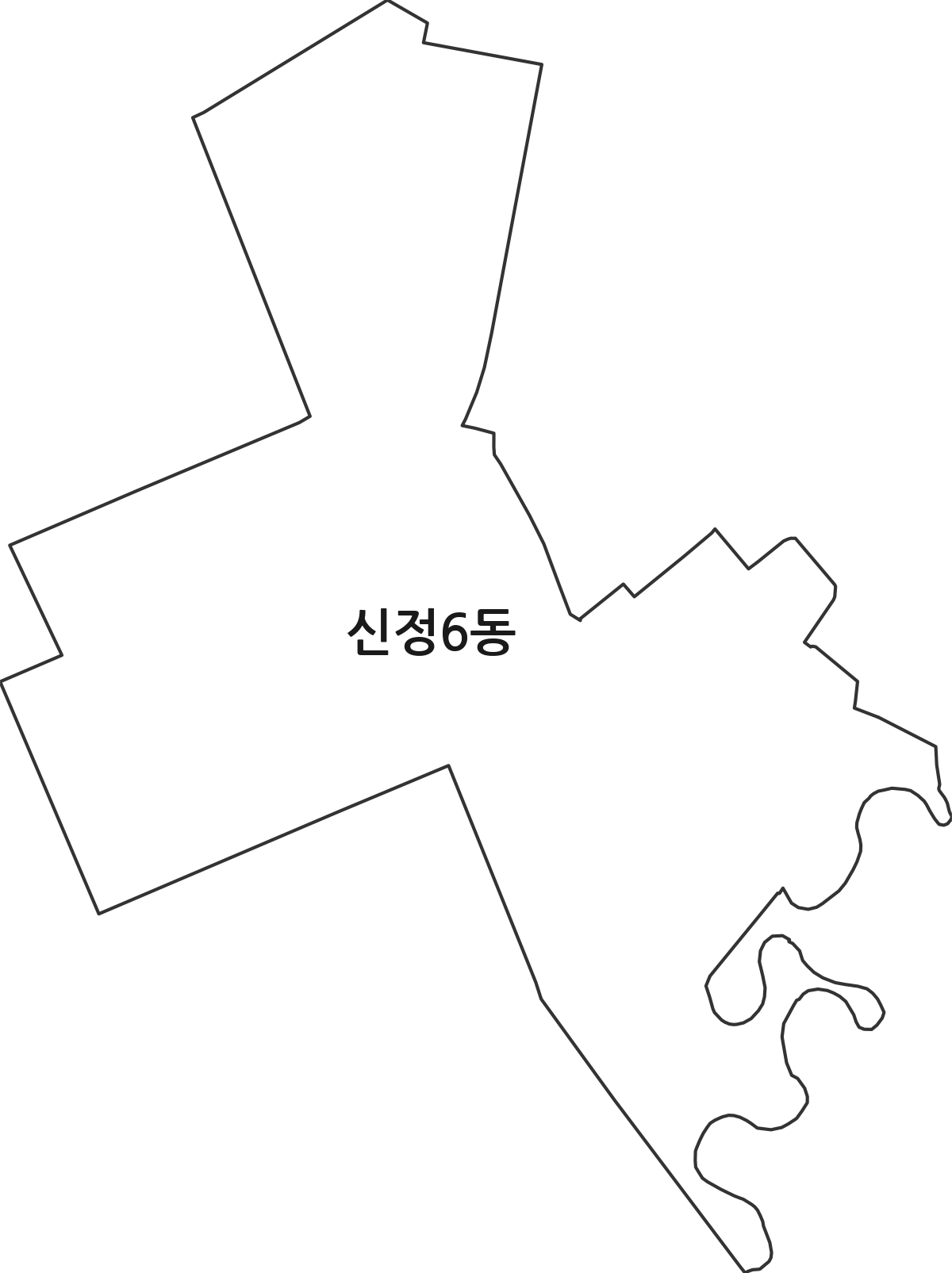 서울특별시 양천구 신정6동 행정동 행정구역 경계 지도