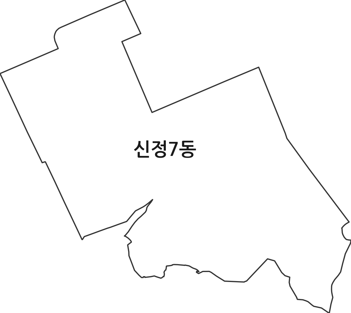 서울특별시 양천구 신정7동 행정동 행정구역 경계 지도