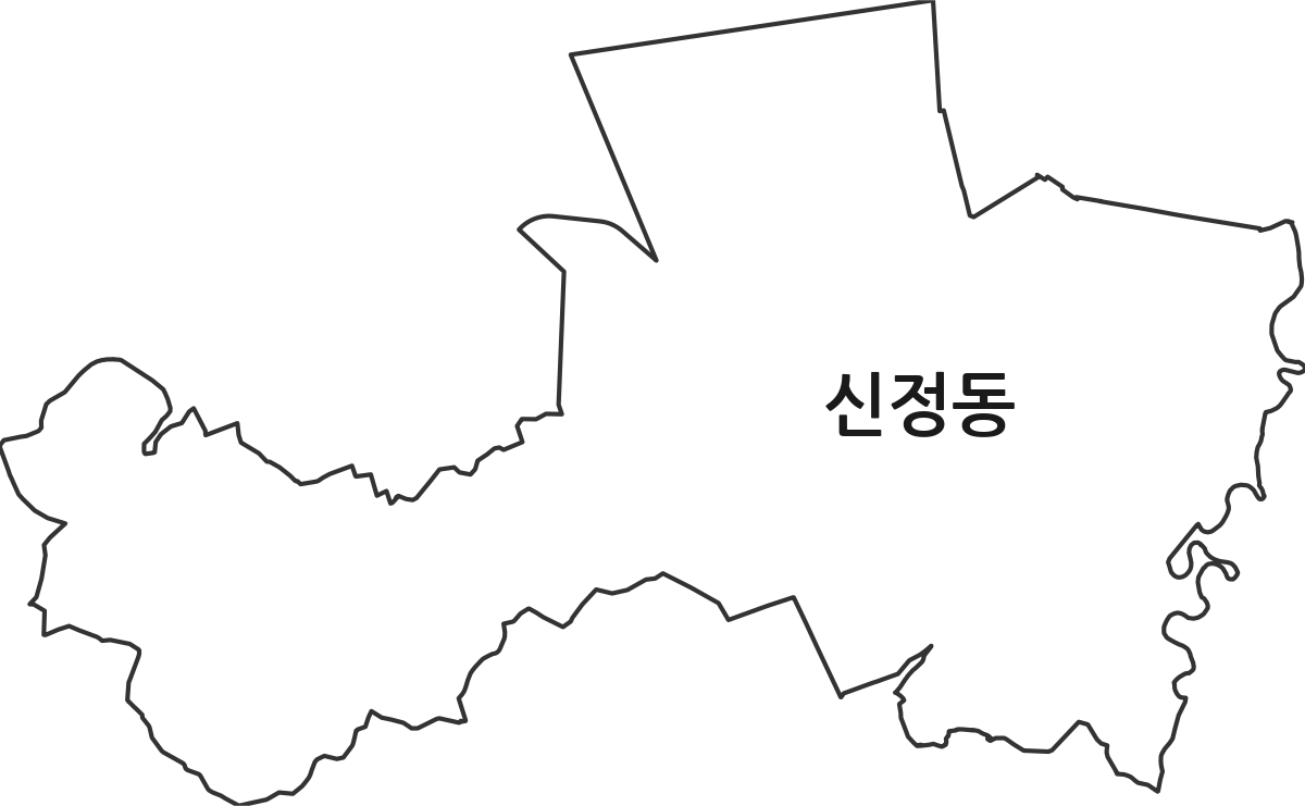 서울특별시 양천구 신정동 법정동 행정구역 경계 지도