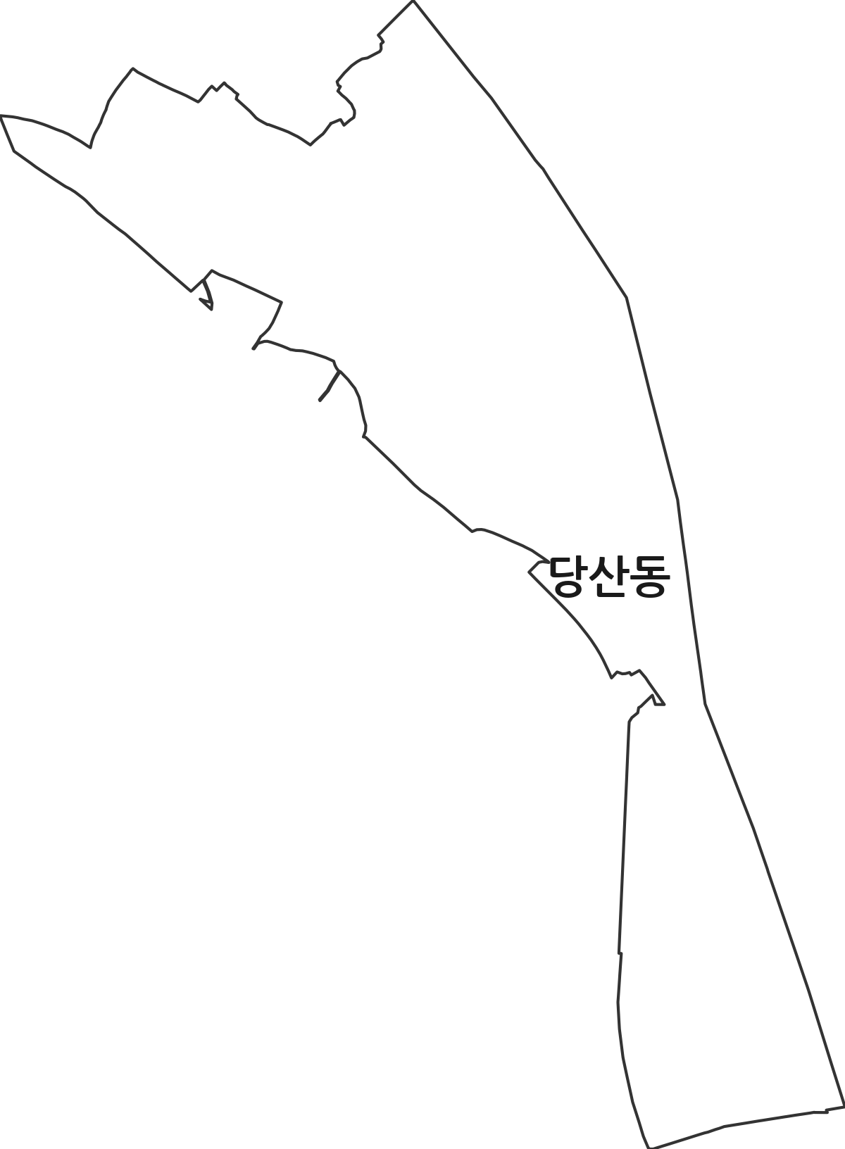서울특별시 영등포구 당산동 법정동 행정구역 경계 지도