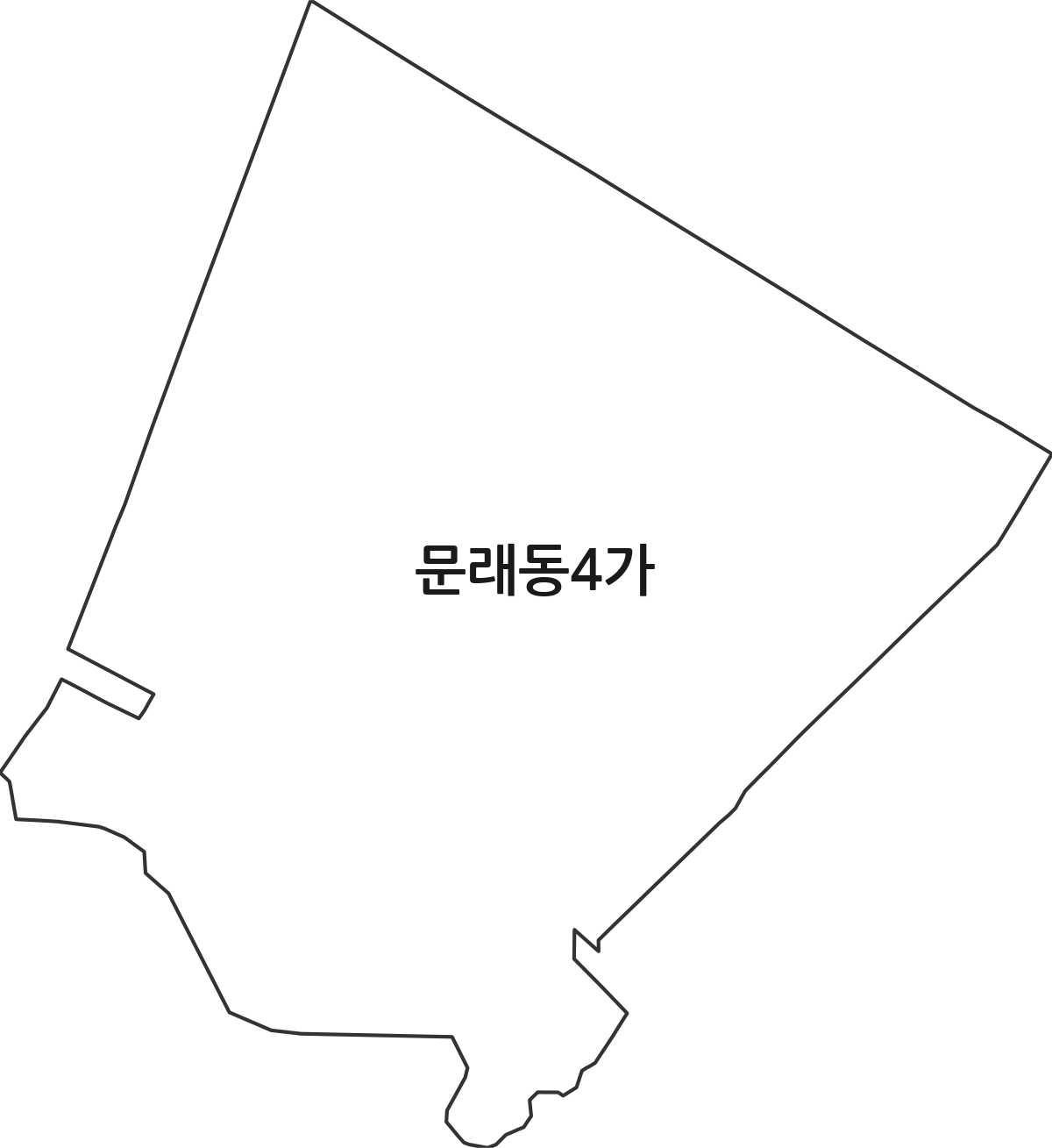 서울특별시 영등포구 문래동4가 법정동 행정구역 경계 지도