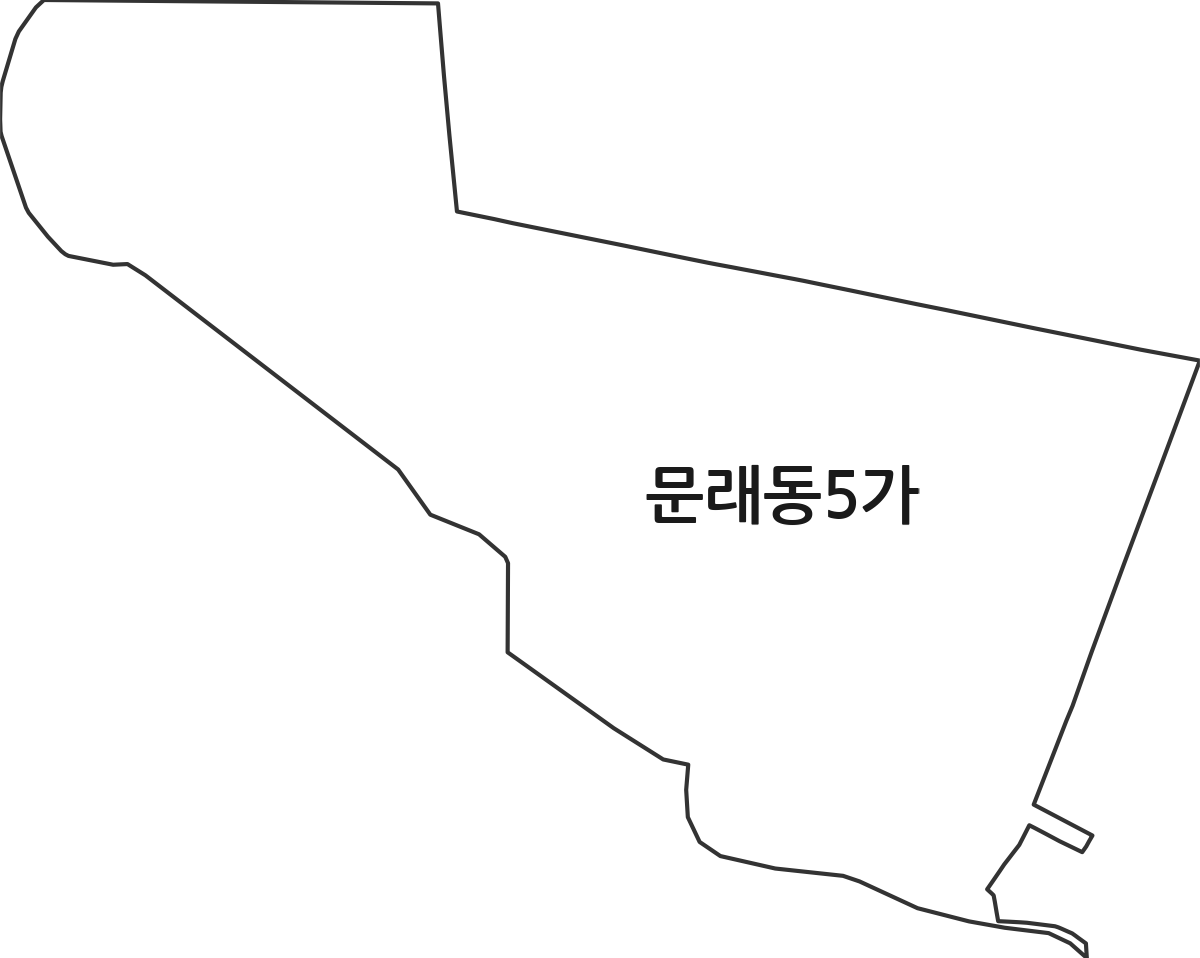 서울특별시 영등포구 문래동5가 법정동 행정구역 경계 지도