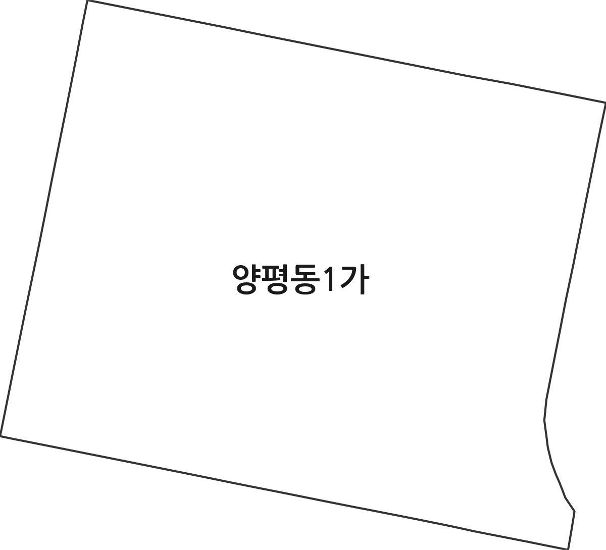 서울특별시 영등포구 양평동1가 법정동 행정구역 경계 지도