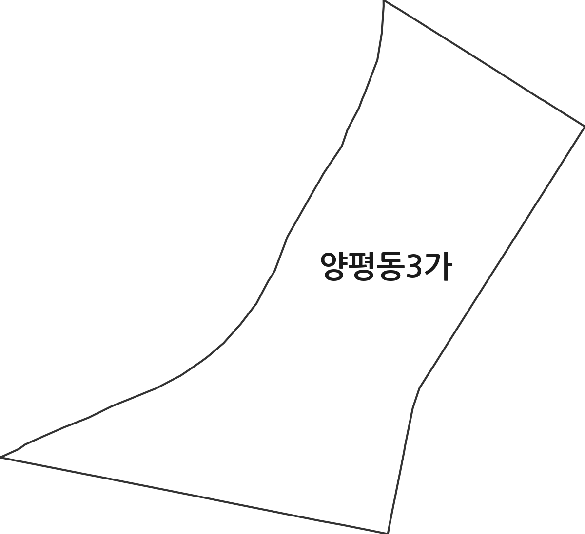 서울특별시 영등포구 양평동3가 법정동 행정구역 경계 지도