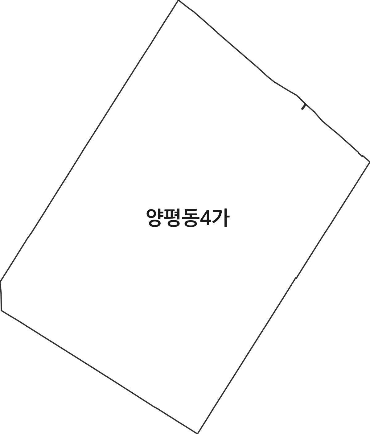 서울특별시 영등포구 양평동4가 법정동 행정구역 경계 지도