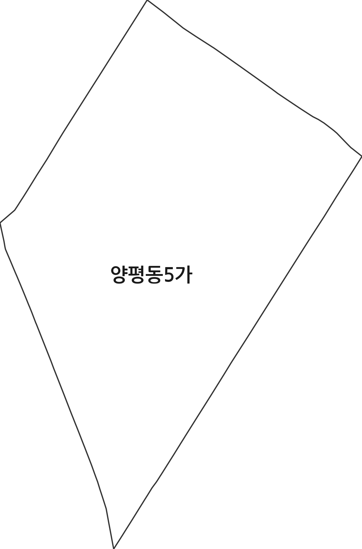 서울특별시 영등포구 양평동5가 법정동 행정구역 경계 지도