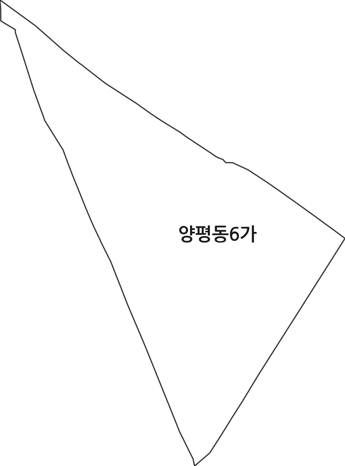 서울특별시 영등포구 양평동6가 법정동 행정구역 경계 지도