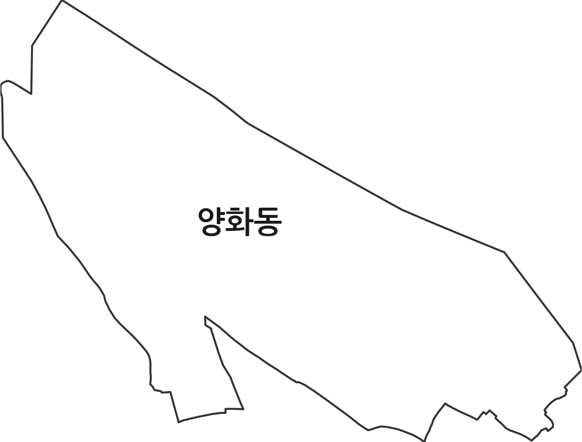 서울특별시 영등포구 양화동 법정동 행정구역 경계 지도